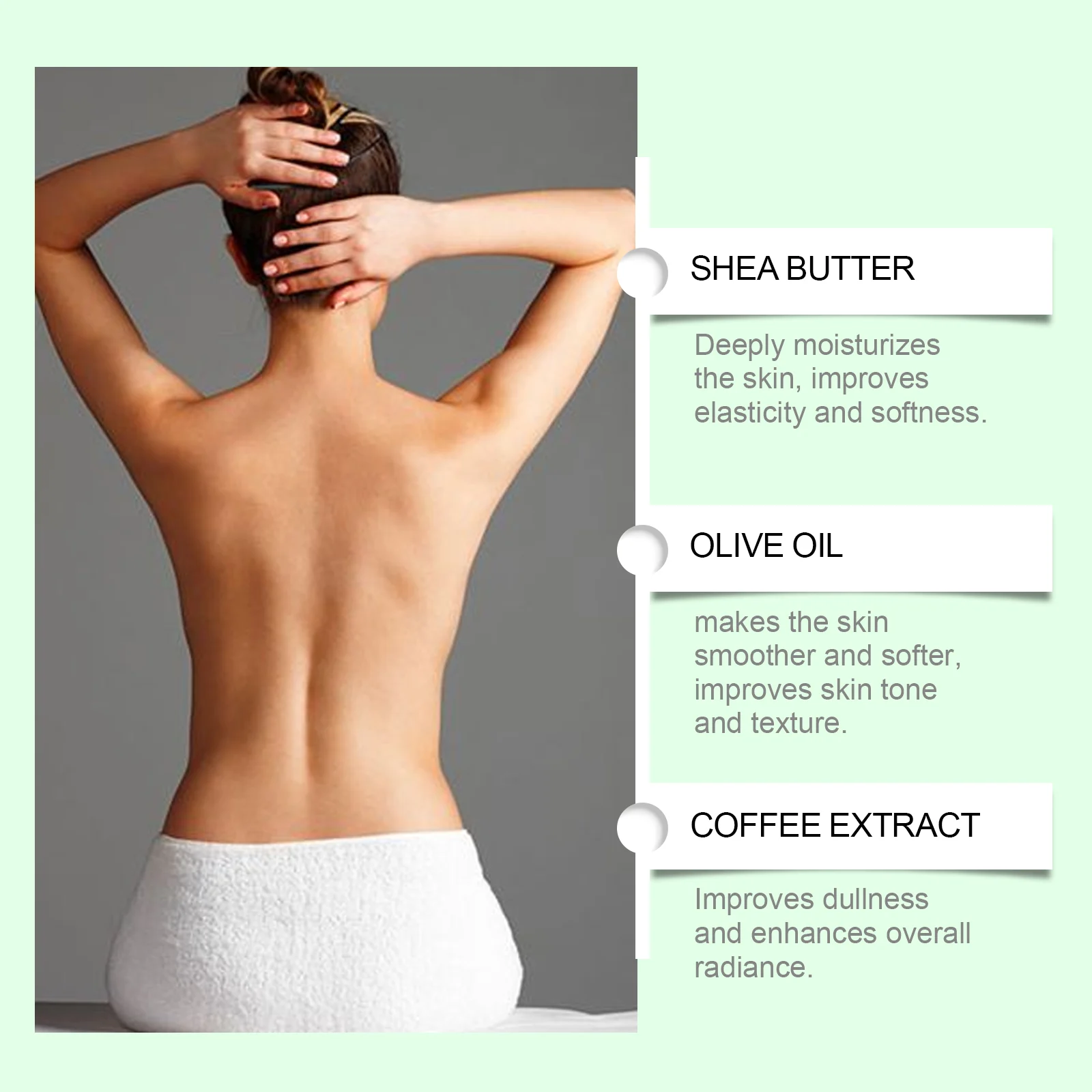 Moisturizing Body Oil with Shea Butter, Olive Oil & Coffee Extract for Dry Skin, 10ml 10 moisturizing body oil shea butter olive coffee extract 10ml cih xf3eerkb desc 10