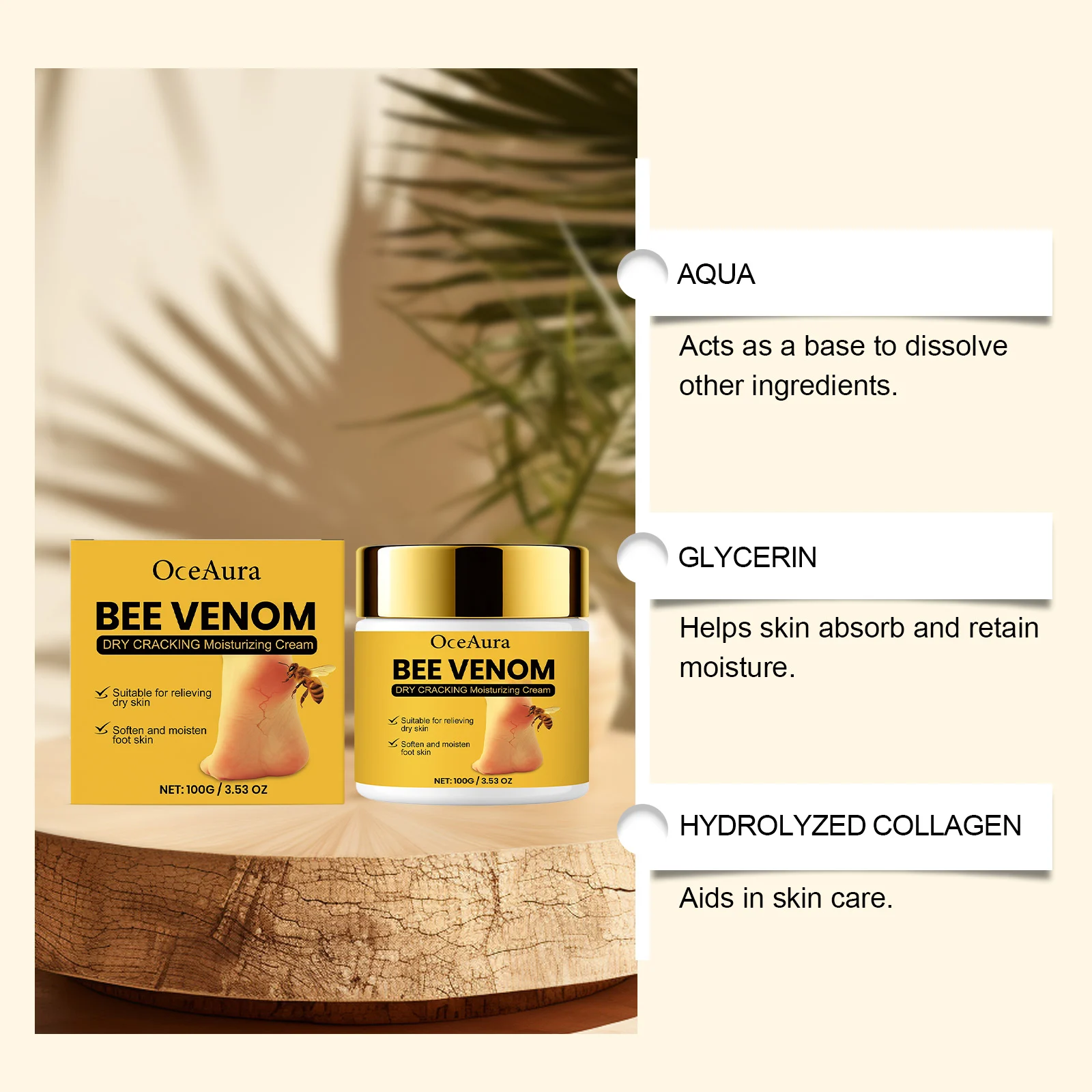 OceAura Moisturizing Cream for Dry Cracked Heels, Face & Body, Hydrating Foot Care 6 moisturizing cream dry heel der rq2pmd57 desc 6