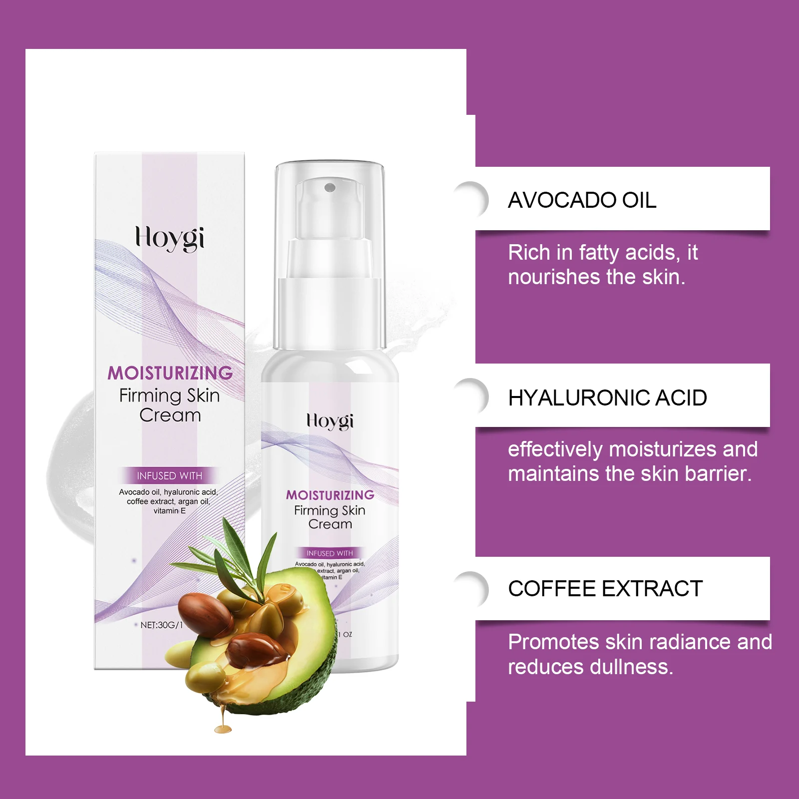 Hoygi Moisturizing Firming Skin Cream with Avocado Oil & Hyaluronic Acid 8 moisturizing firming skin cream cih 3gbkha6b desc 8