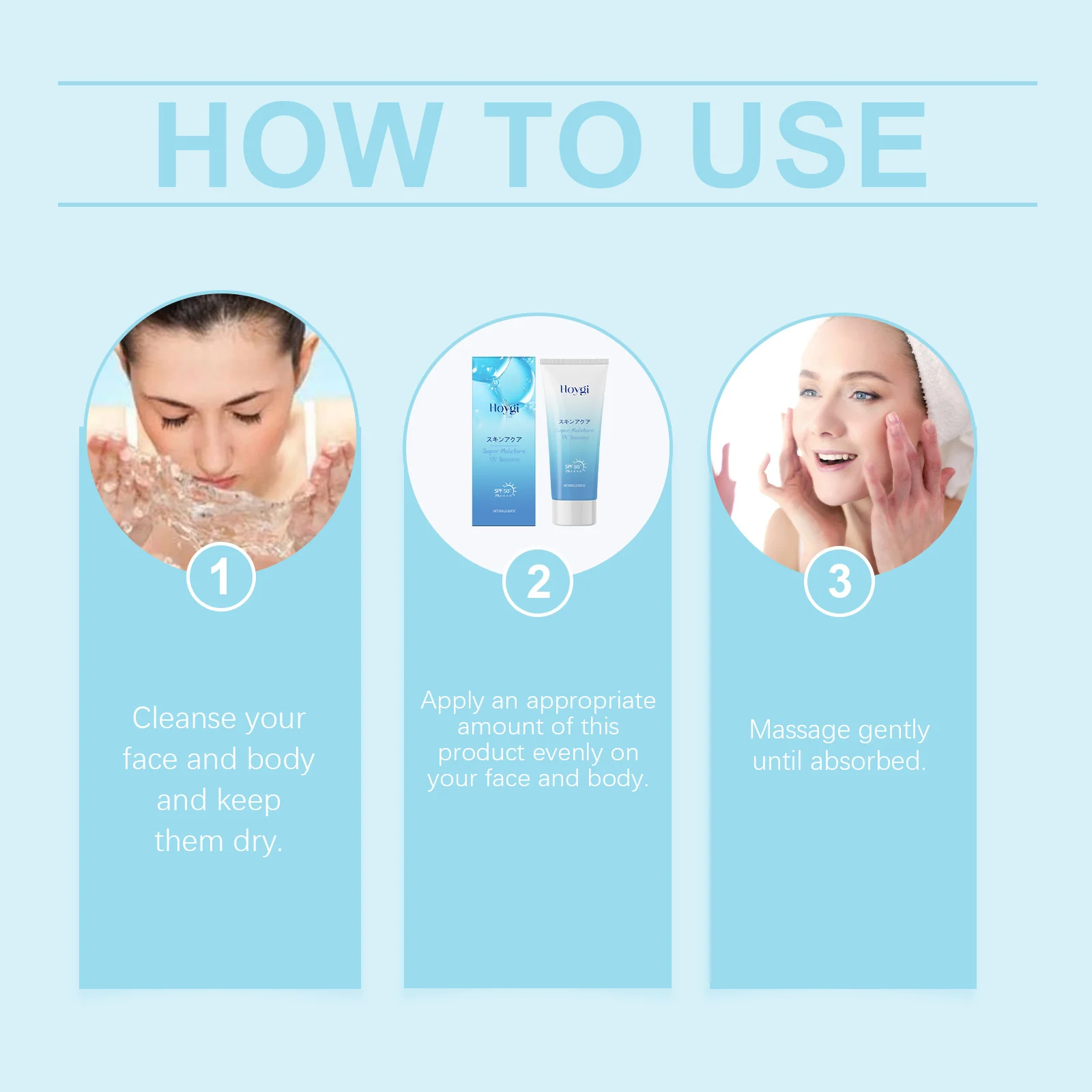 Hoygi Super Moisture UV Essence SPF 50 PA++++ Lightweight Moisturizing Sunscreen 4 moisturizing sunscreen spf50 cih psceht7h desc 4