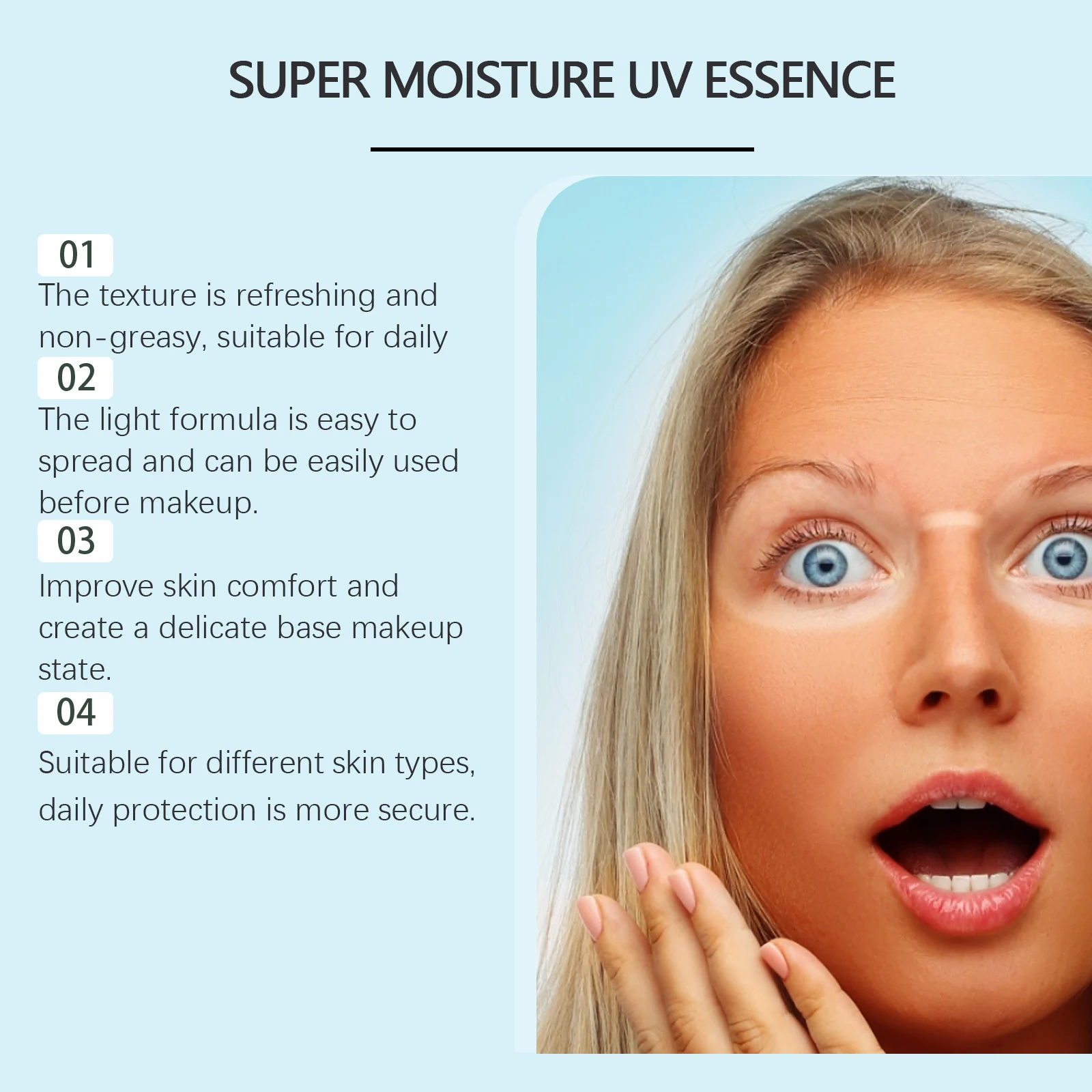 Hoygi Super Moisture UV Essence SPF 50 PA++++ Lightweight Moisturizing Sunscreen 5 moisturizing sunscreen spf50 cih psceht7h desc 5