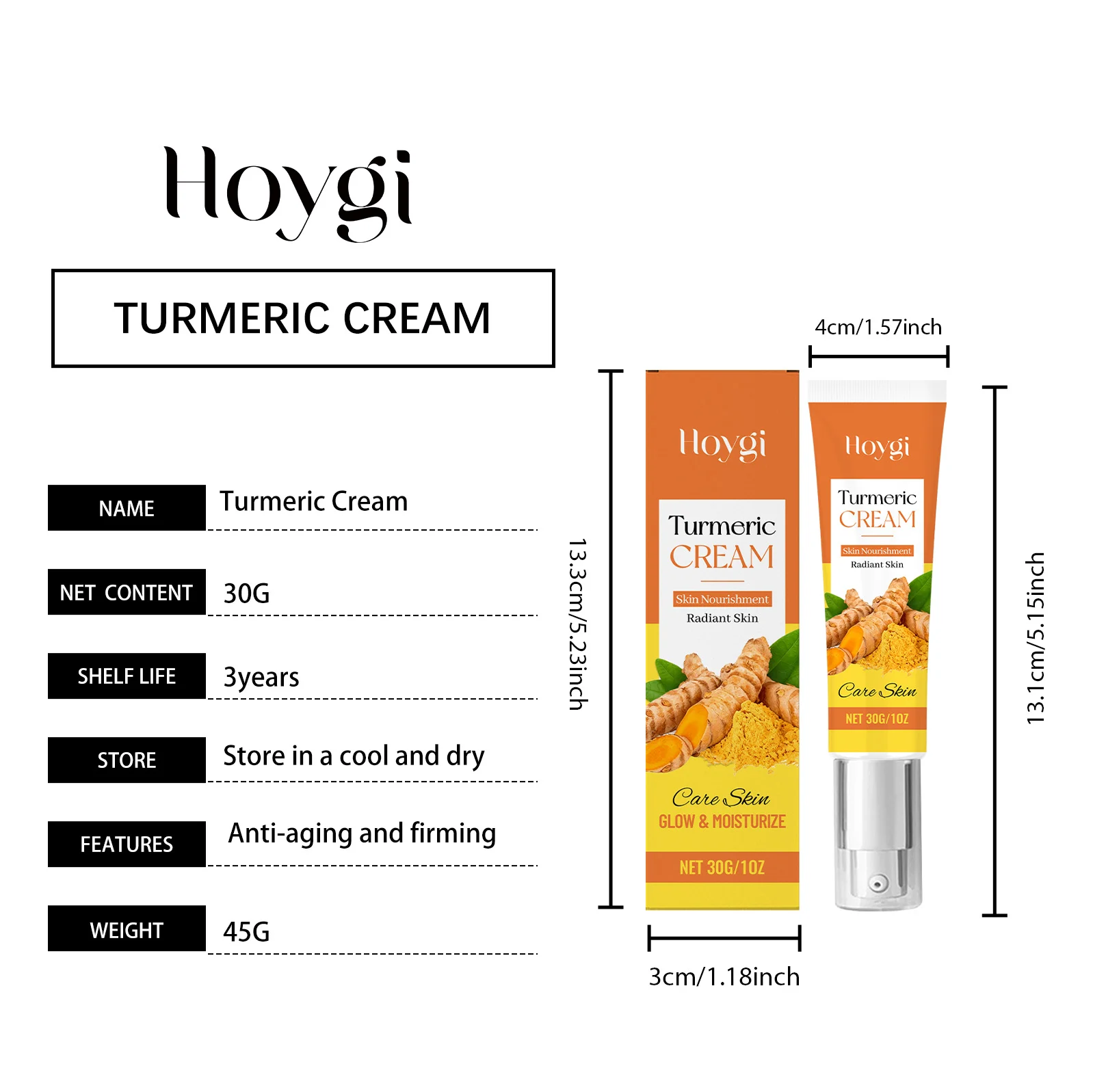 Hoygi Turmeric Moisturizing Cream with Arginine for Glowing Firm Skin 2 moisturizing turmeric face cream der ngq4yhzm desc 2