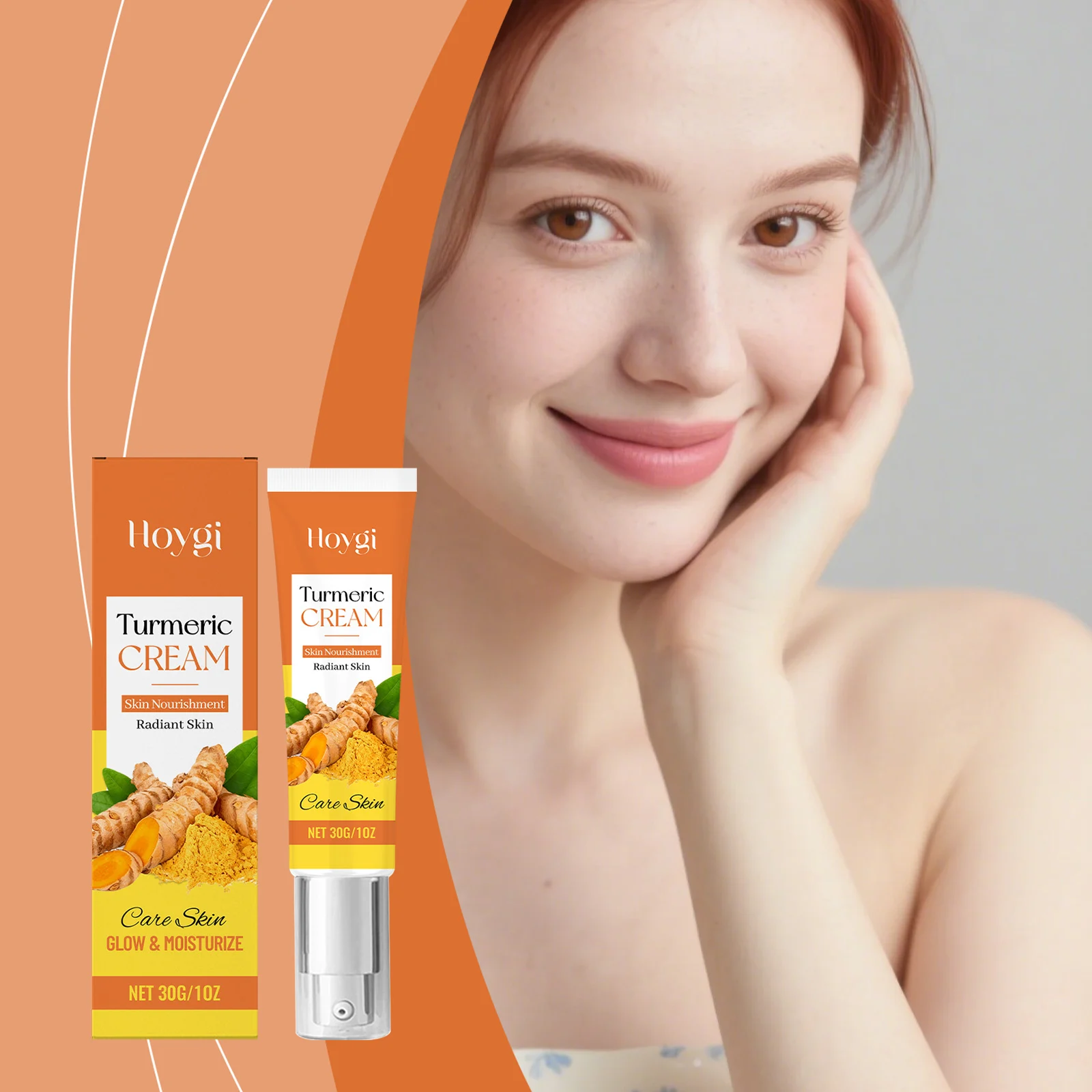 Hoygi Turmeric Moisturizing Cream with Arginine for Glowing Firm Skin 3 moisturizing turmeric face cream der ngq4yhzm desc 3