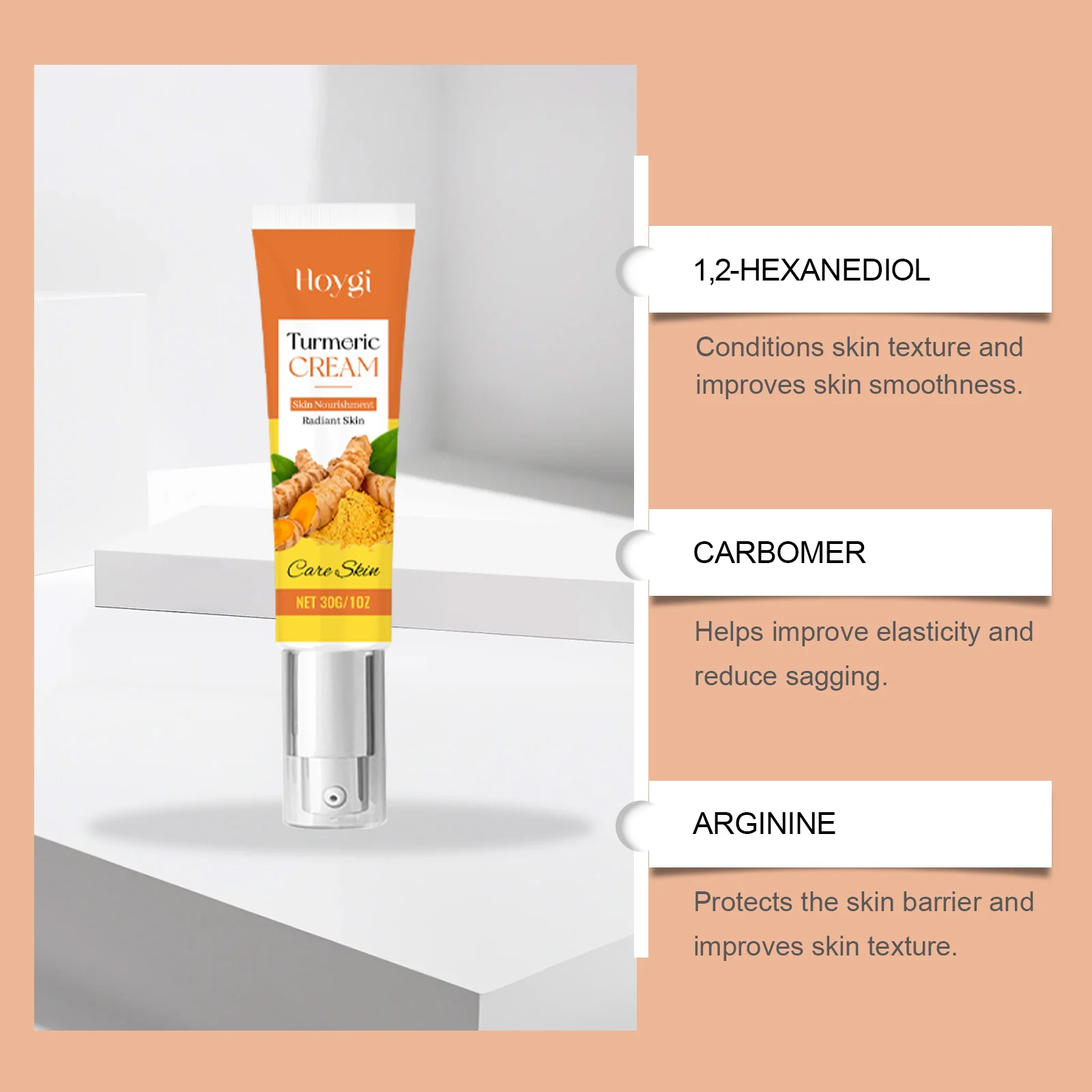 Hoygi Turmeric Moisturizing Cream with Arginine for Glowing Firm Skin 6 moisturizing turmeric face cream der ngq4yhzm desc 6