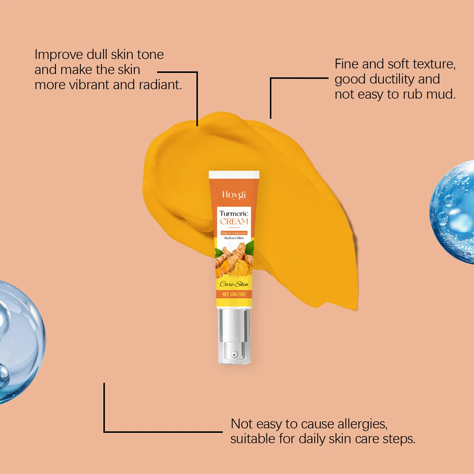 Hoygi Turmeric Moisturizing Cream with Arginine for Glowing Firm Skin 7 moisturizing turmeric face cream der ngq4yhzm desc 7