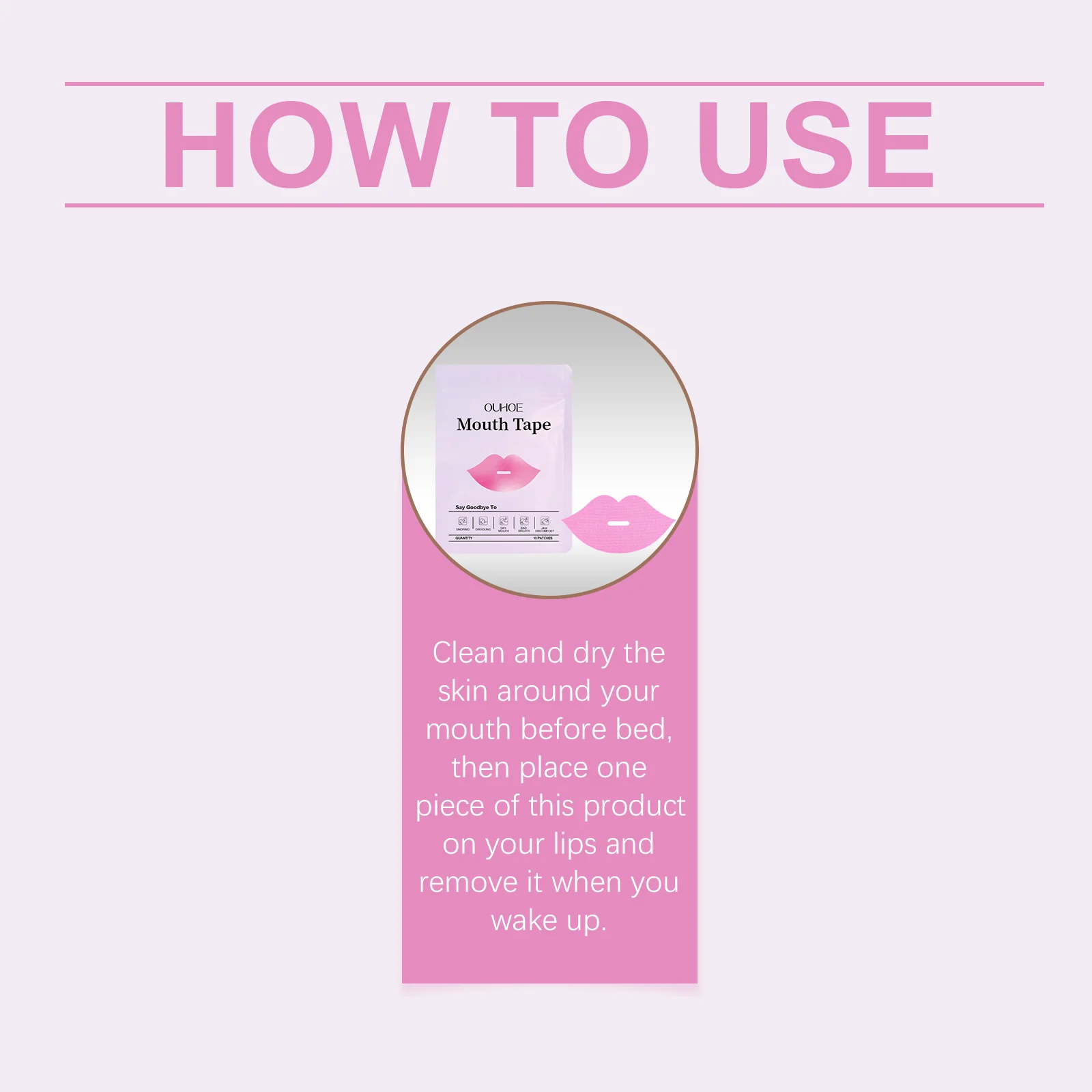 Mouth Tape for Sleeping Lip Care, 10 Patches to Prevent Dryness & Reduce Snoring 4 mouth tape for sleeping lip care 10 patches der 379qpqqf desc 4