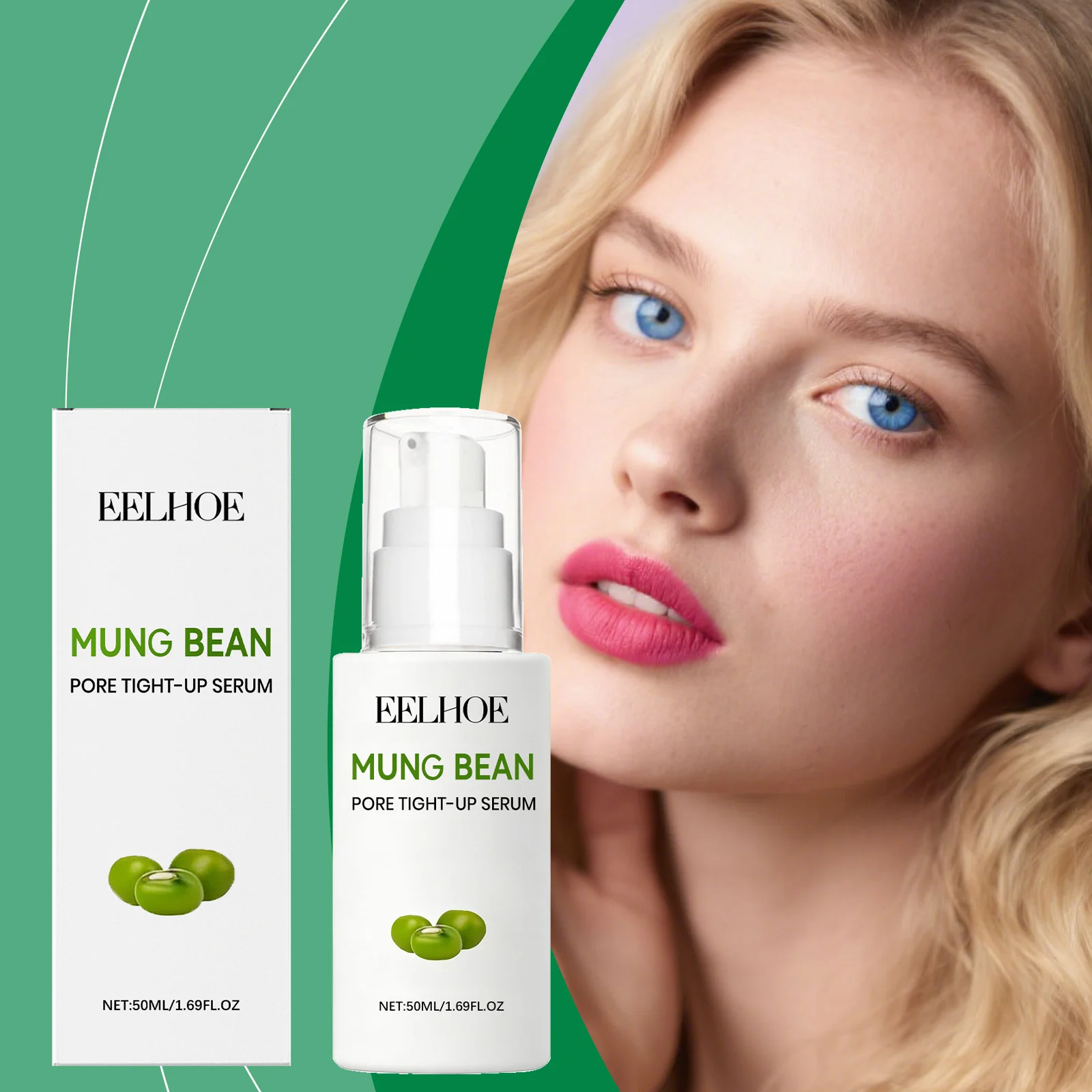 Mung Bean Pore Tightening Serum 50ml Lightweight Firming Moisturizing Essence for Sagging Skin 2 mung bean pore tightening serum 50ml der ytr4zhz6 desc 2