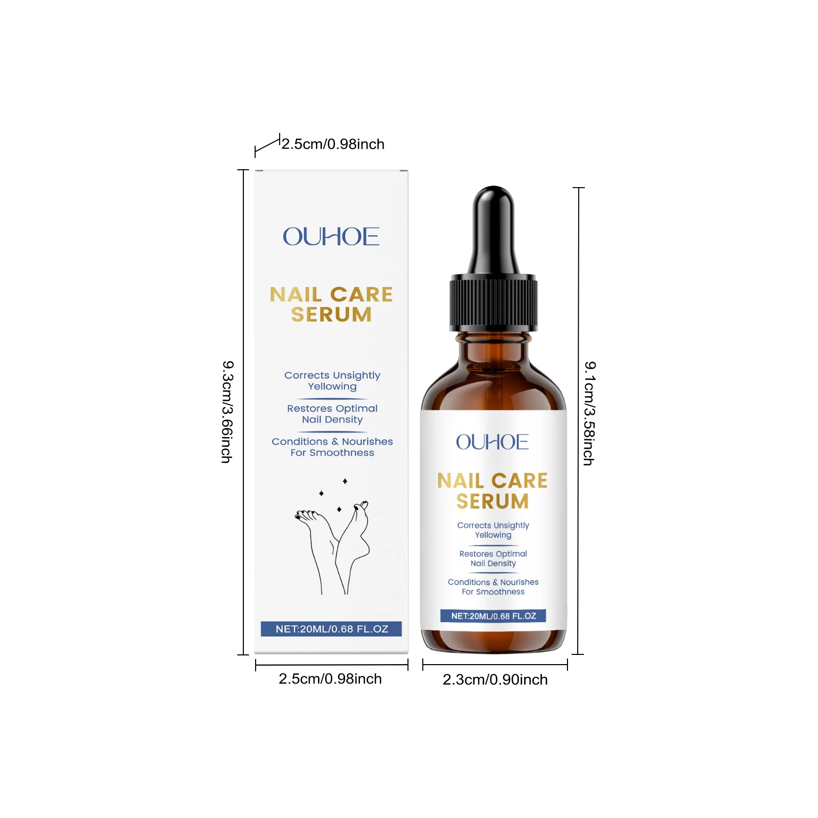 Nail Care Serum 20ml for Brittle & Peeling Nails with Urea & Hexanediol 1 nail care serum 20ml brittle peeling nails der pwhsz7ar desc 1