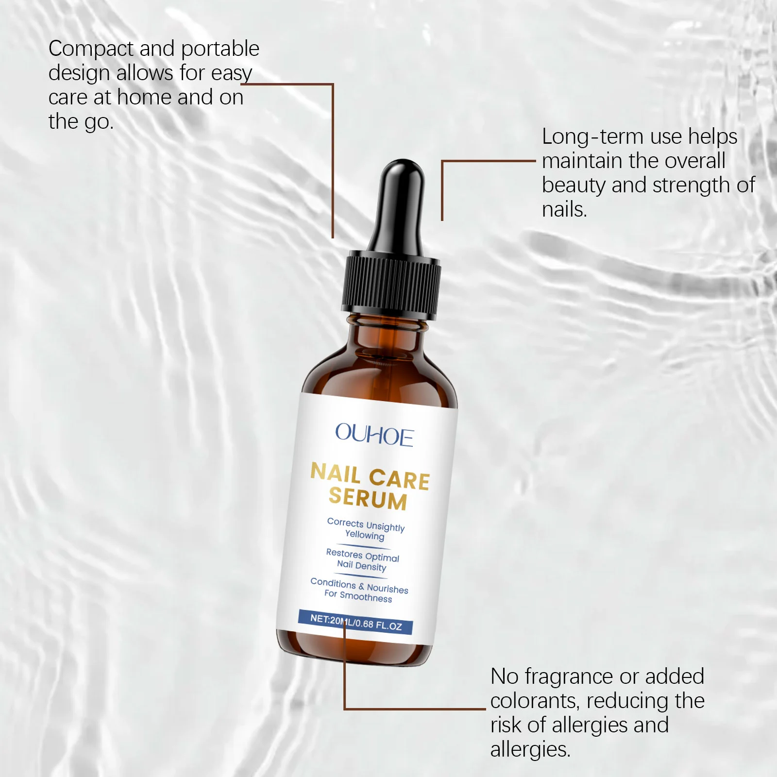 Nail Care Serum 20ml for Brittle & Peeling Nails with Urea & Hexanediol 6 nail care serum 20ml brittle peeling nails der pwhsz7ar desc 6