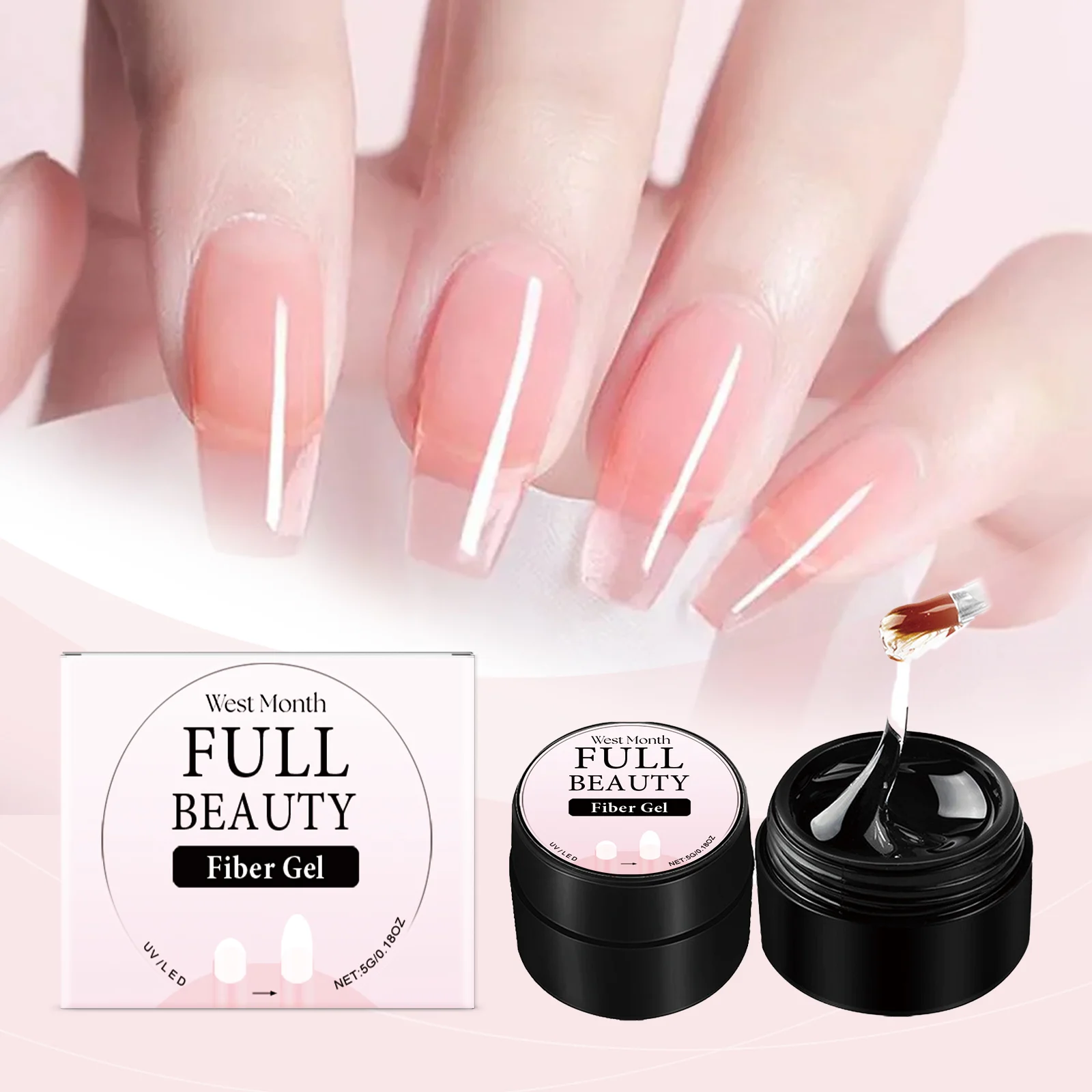 Nail Extension Gel No Paper Wrap Fast Crystal Model UV/LED Builder Gel 2 nail extension gel no paper wrap fast crystal model uv led builder gel cih aw5hwyda desc 2