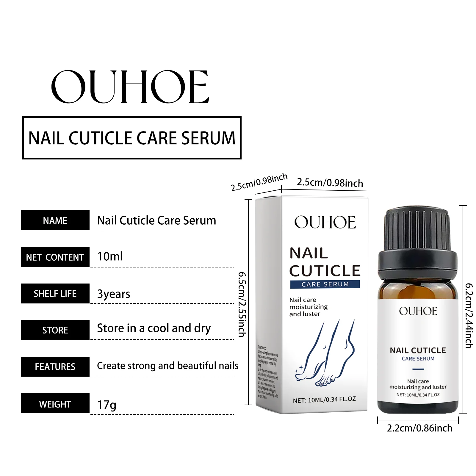 Nail Repair Serum 10ml for Strengthening, Moisturizing & Fungal Nail Care 1 nail repair serum 10ml strengthening moisturizing fungal care cih nr42e3vd desc 1