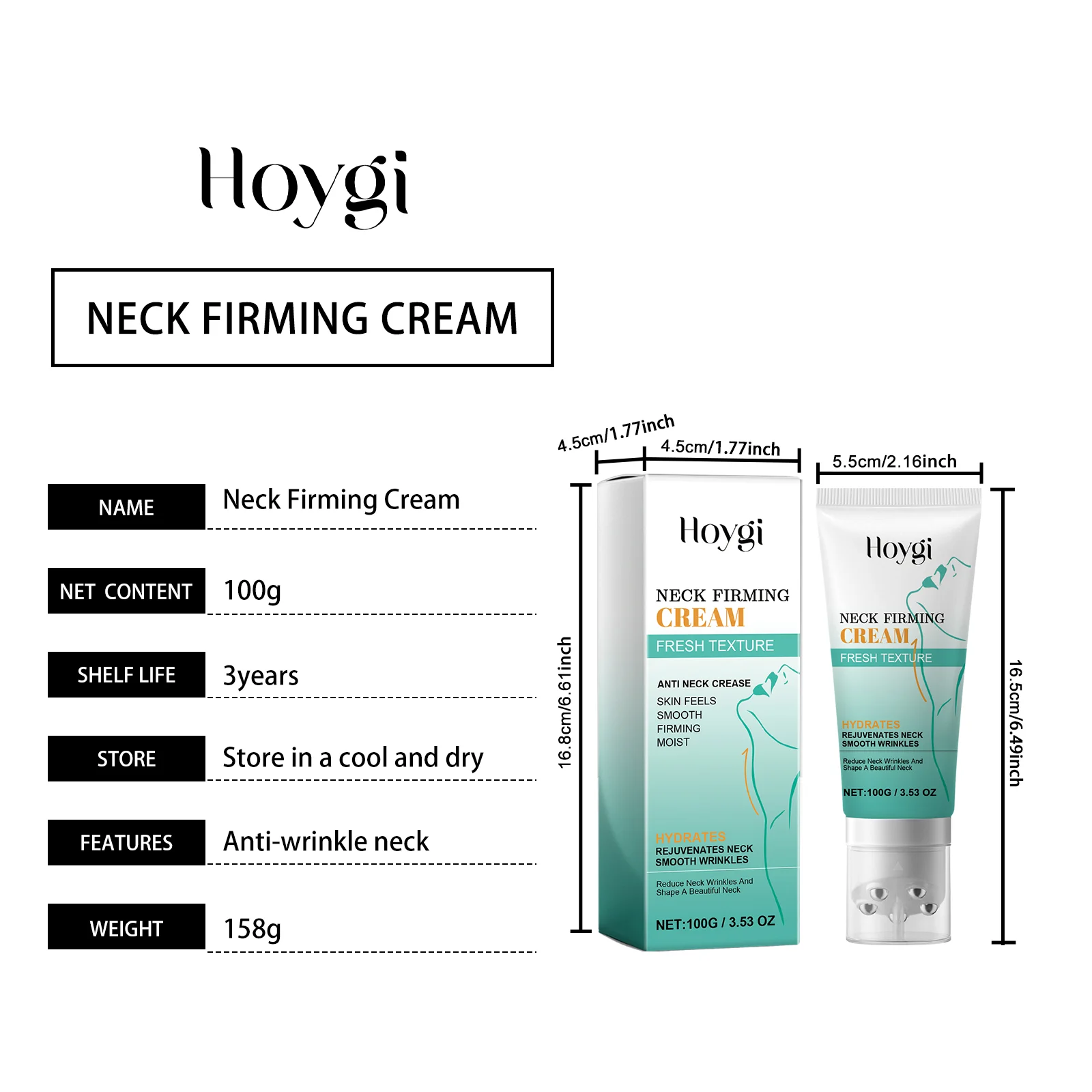 Hoygi Neck Firming Cream Reduce Neck Wrinkles Hydrate Rejuvenate Skin Tightening 1 neck firming cream cih jgznx4fs desc 1