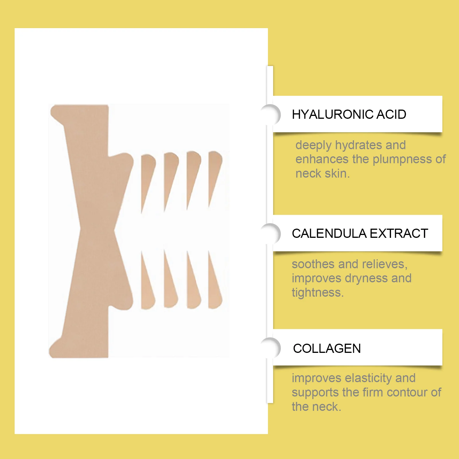 Neck Firming Strips with Hyaluronic Acid for Wrinkle Reduction 5 Pcs 7 neck firming lifting strips hyaluronic acid der wjtdz4q8 desc 7