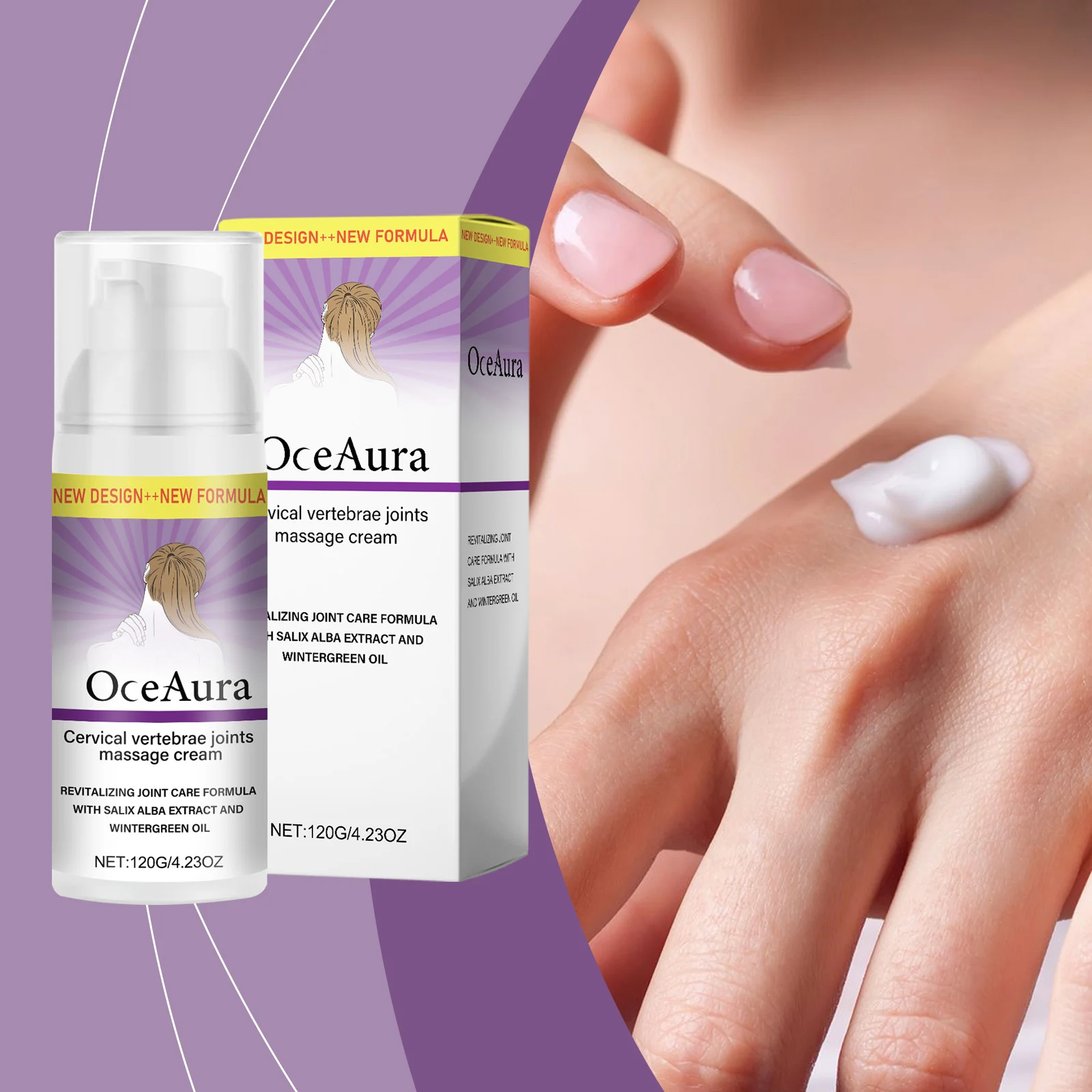 OceAura Neck & Shoulder Massage Cream Soothing Moisturizing Muscle Relief 2 neck shoulder massage cream cih wy4xr5fx desc 2