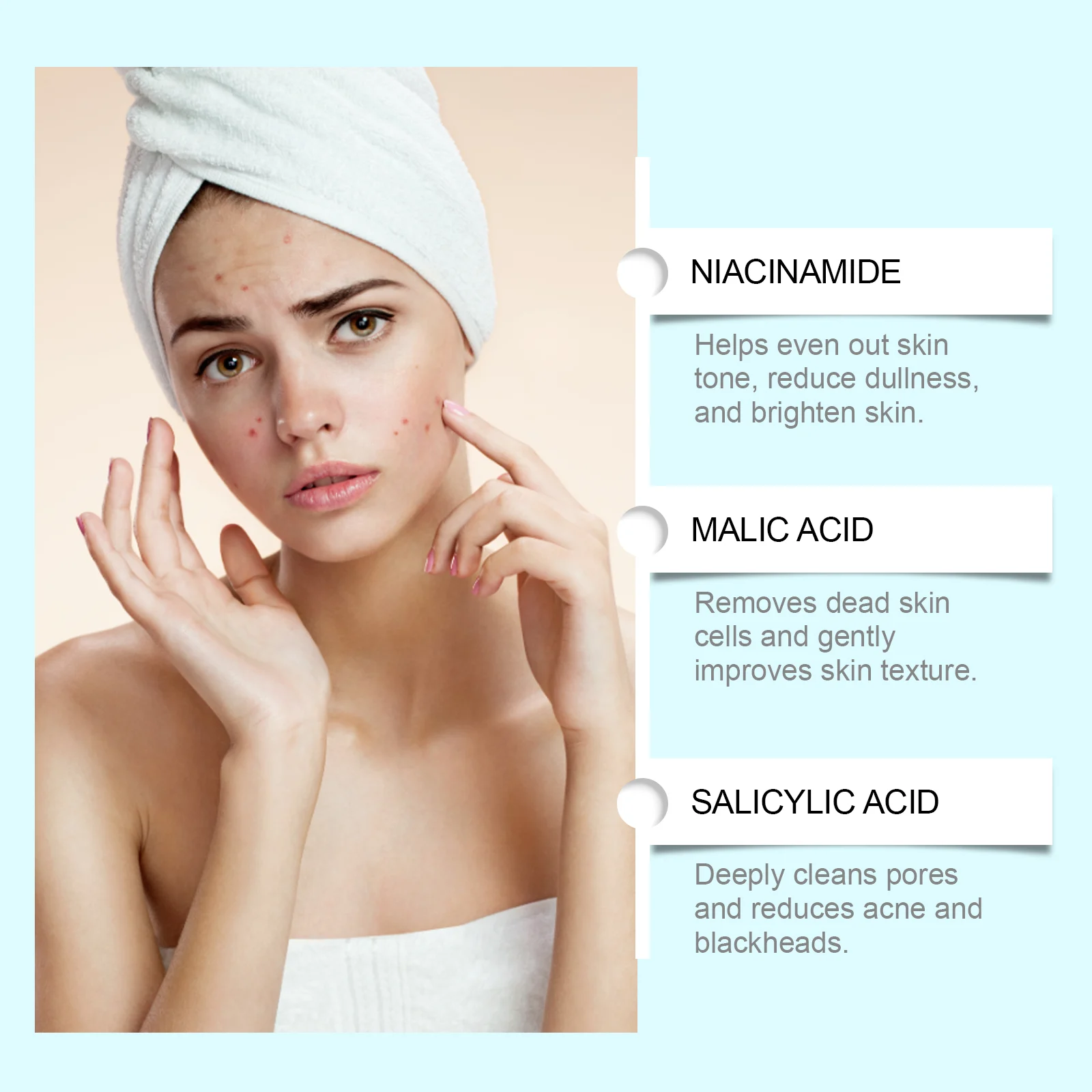 Niacinamide Acne Control Gel 20g Oil-Regulating Anti-Blemish Moisturizing Gel 7 niacinamide acne control gel 20g cih 5uauam2c desc 7
