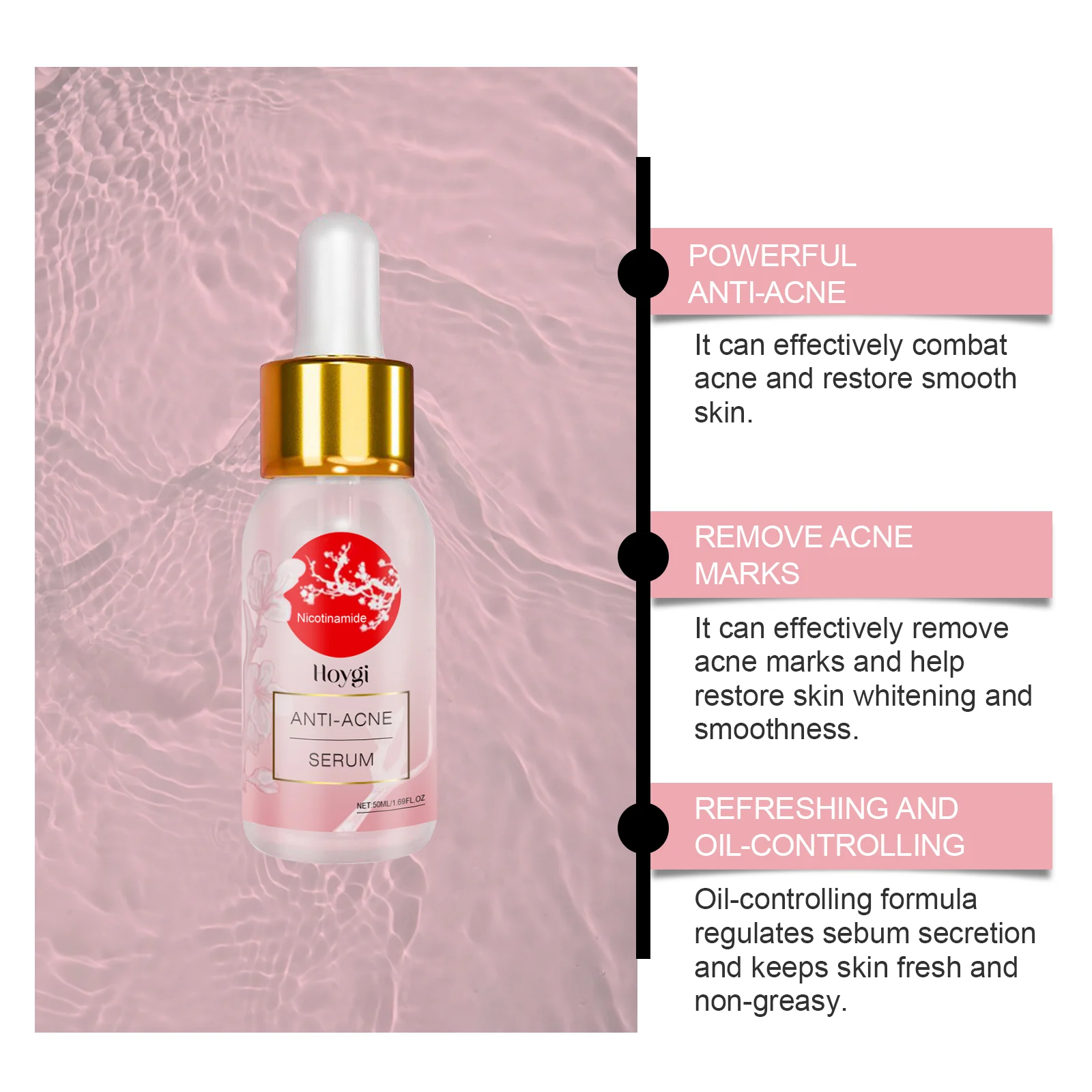 Niacinamide Anti-Acne Serum 50ml for Acne Scar Repair and Brightening 5 niacinamide anti acne serum 50ml cih 9agp5wbz desc 5