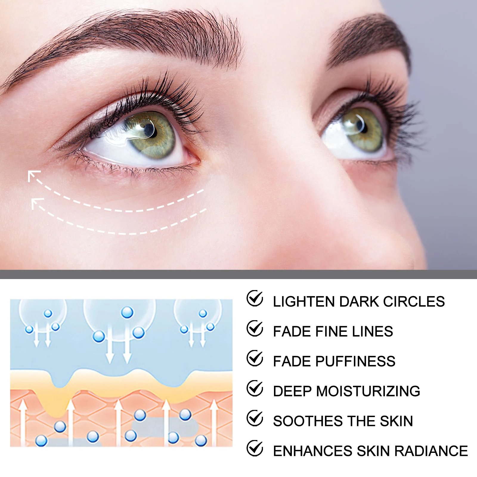 Nicotinamide Eye Cream 15ml Deeply Moisturizes & Reduces Dark Circles, Puffiness, Fine Lines, Wrinkles 4 nicotinamide eye cream 15ml cih dcpazvkn desc 4