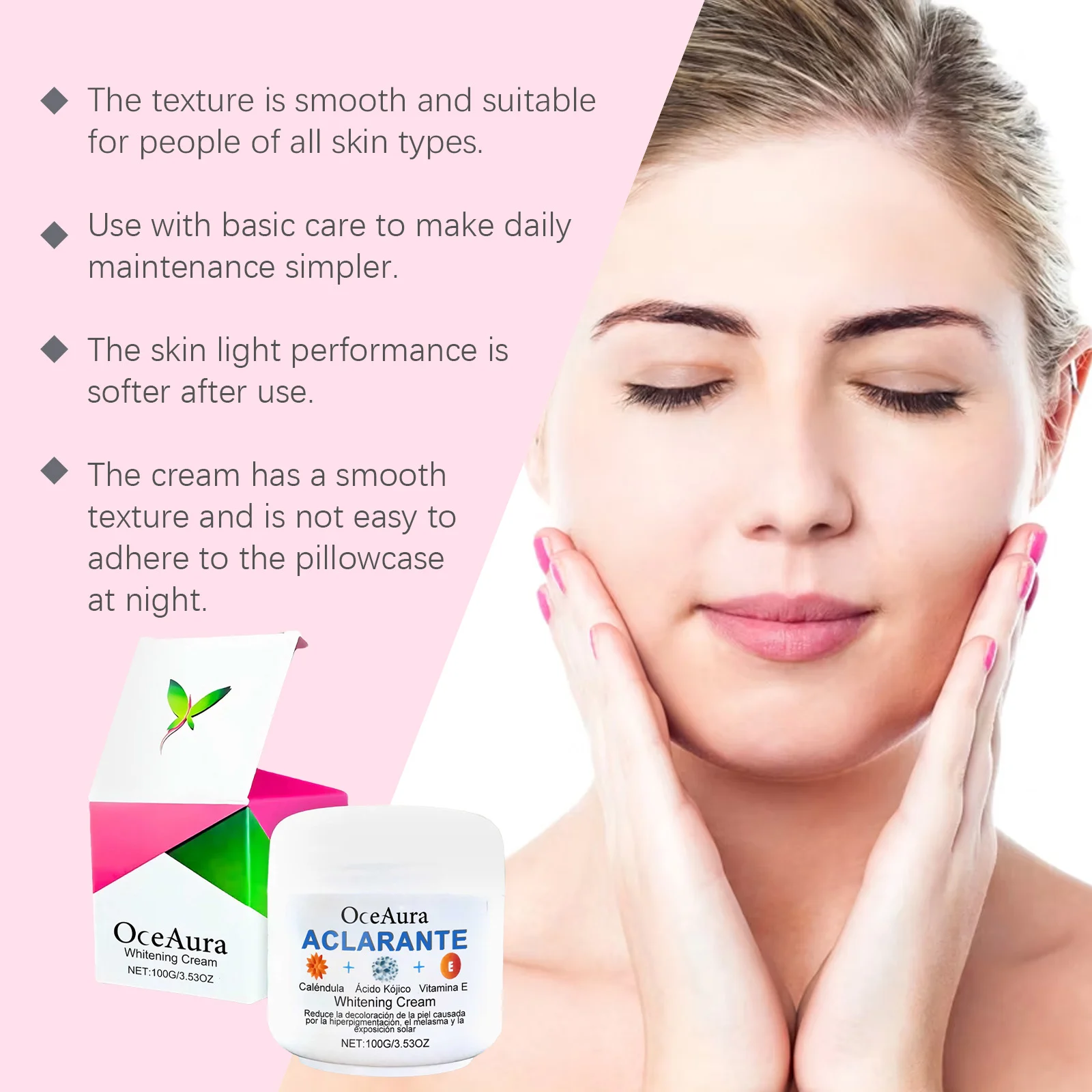 OceAura Night Brightening Cream - Moisturizing & Skin Tone Enhancing Body Lotion 7 night brightening body cream cih tmkbytts desc 7