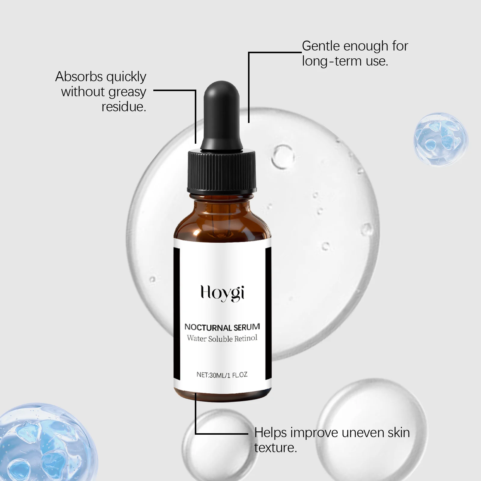 Hoygi Nocturnal Serum Retinol Night Repair Anti-Wrinkle Hydrating Moisturizer 7 night repair serum der my99k9nq desc 7