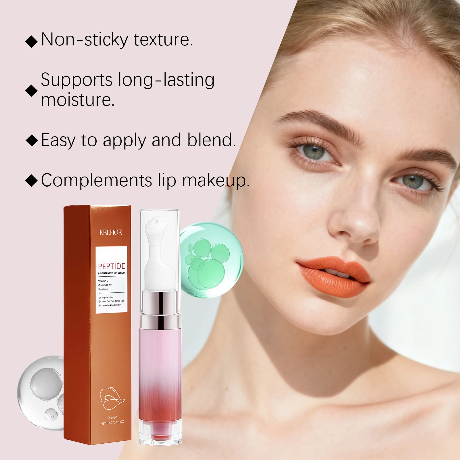 Orange Lip Serum 6.5g Plumping Hydration Brightening Nourishing Lip Treatment 6 orange lip serum 6 5g plumping hydration brightening der fvdv5v6g desc 6
