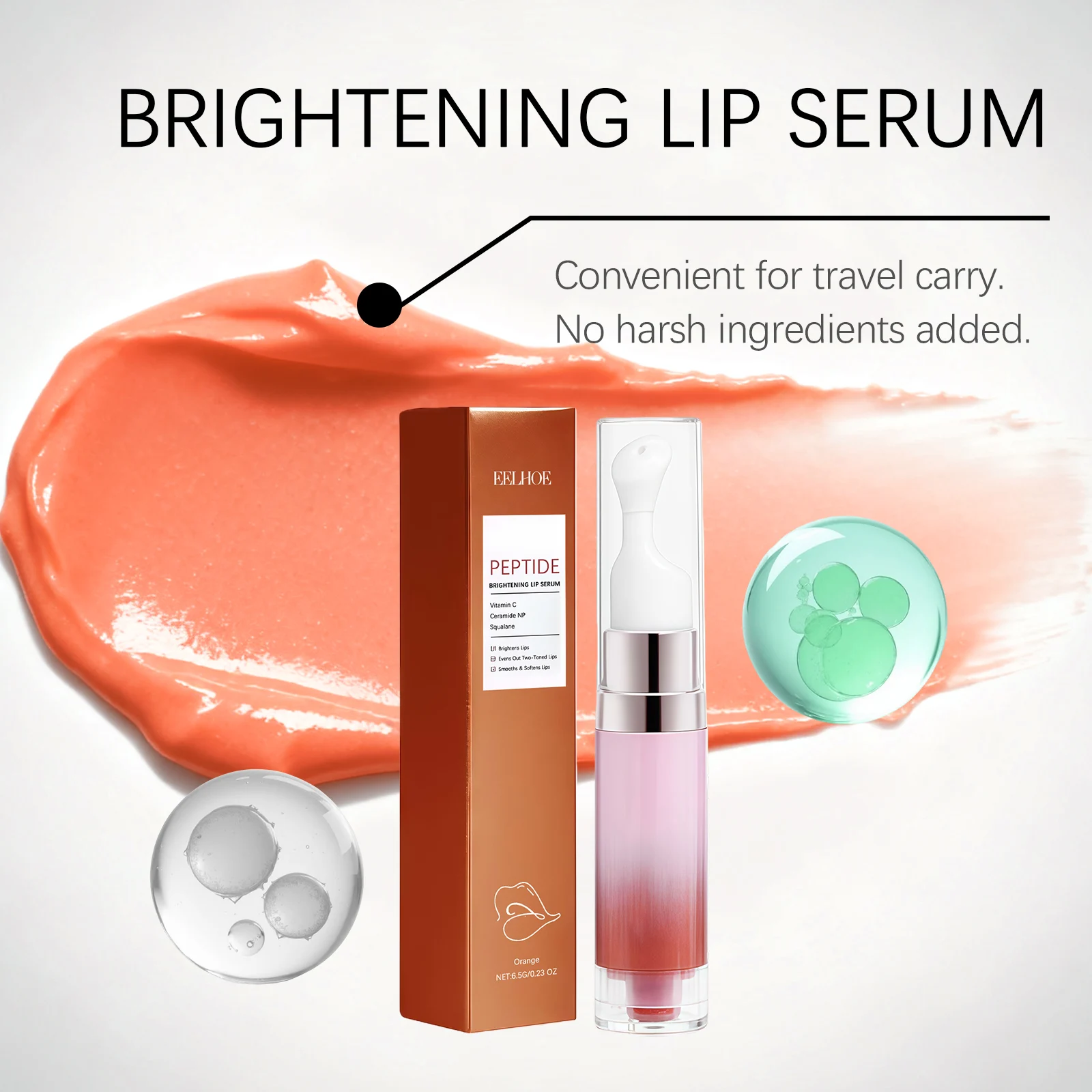 Orange Lip Serum 6.5g Plumping Hydration Brightening Nourishing Lip Treatment 7 orange lip serum 6 5g plumping hydration brightening der fvdv5v6g desc 7