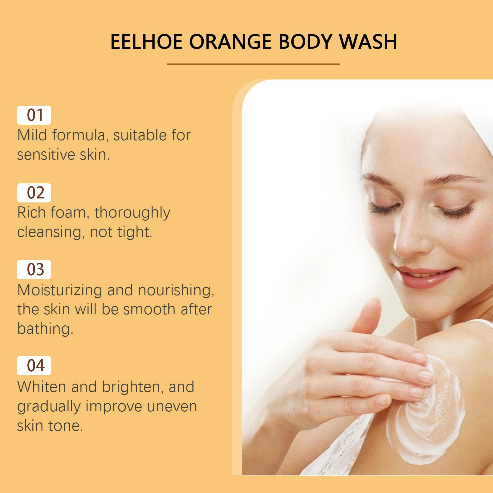 Orange Moisturizing Body Wash 100g with Shea Butter & Niacinamide for Dry Skin 5 orange moisturizing body wash 100g cih fjp4aphk desc 5