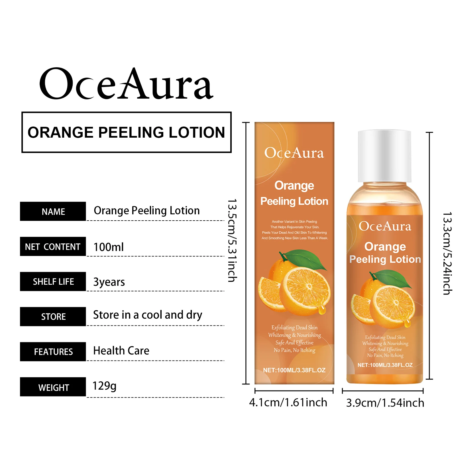 Orange Peel Exfoliating Oil 100ml Gentle Dead Skin Removal Smoothing Massage Essential Oil 1 orange peel exfoliating oil 100ml cih jxeampwv desc 1