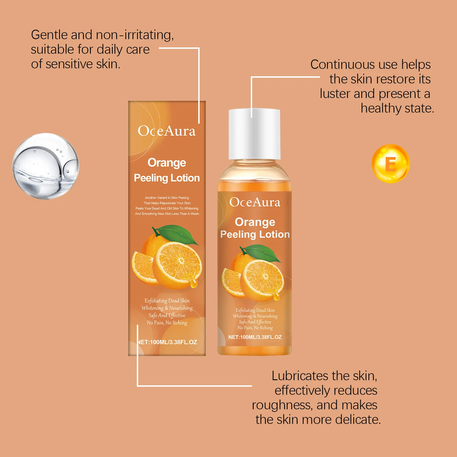 Orange Peel Exfoliating Oil 100ml Gentle Dead Skin Removal Smoothing Massage Essential Oil 7 orange peel exfoliating oil 100ml cih jxeampwv desc 7