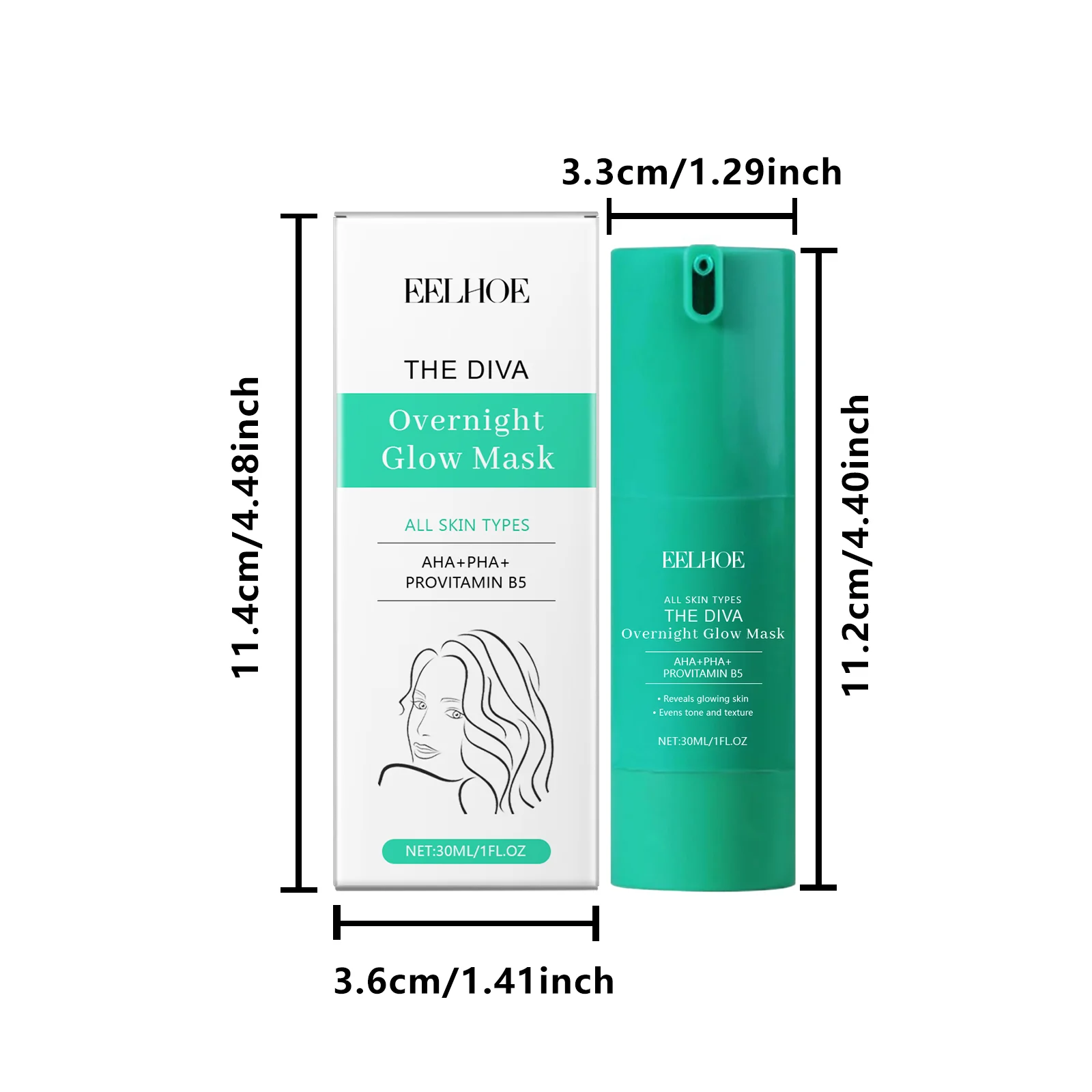 Overnight Glow Mask Gently Exfoliates and Brightens Skin 30ml 1 overnight glow mask gently exfoliates brightens skin 30ml cih 8wcza2yu desc 1