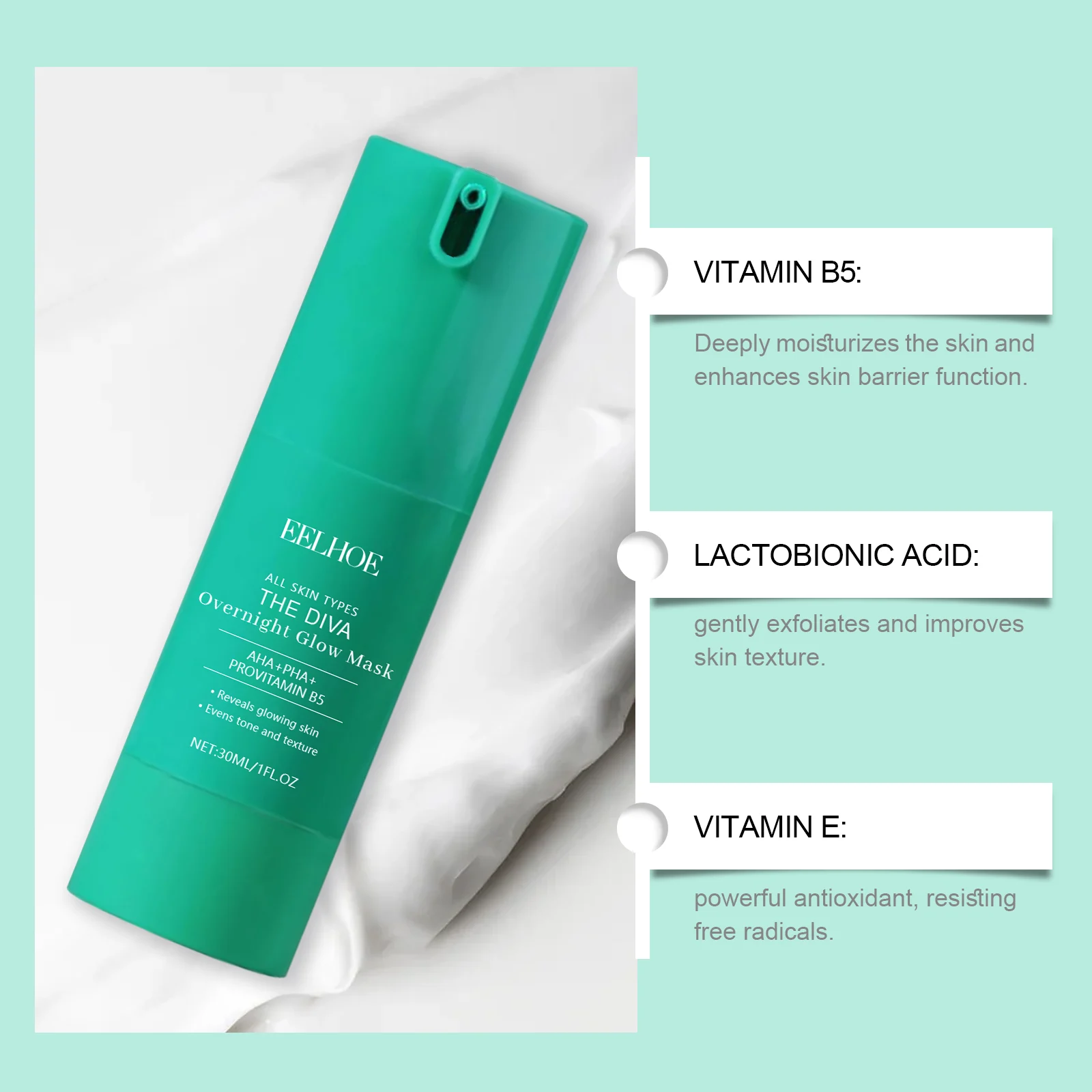 Overnight Glow Mask Gently Exfoliates and Brightens Skin 30ml 5 overnight glow mask gently exfoliates brightens skin 30ml cih 8wcza2yu desc 5