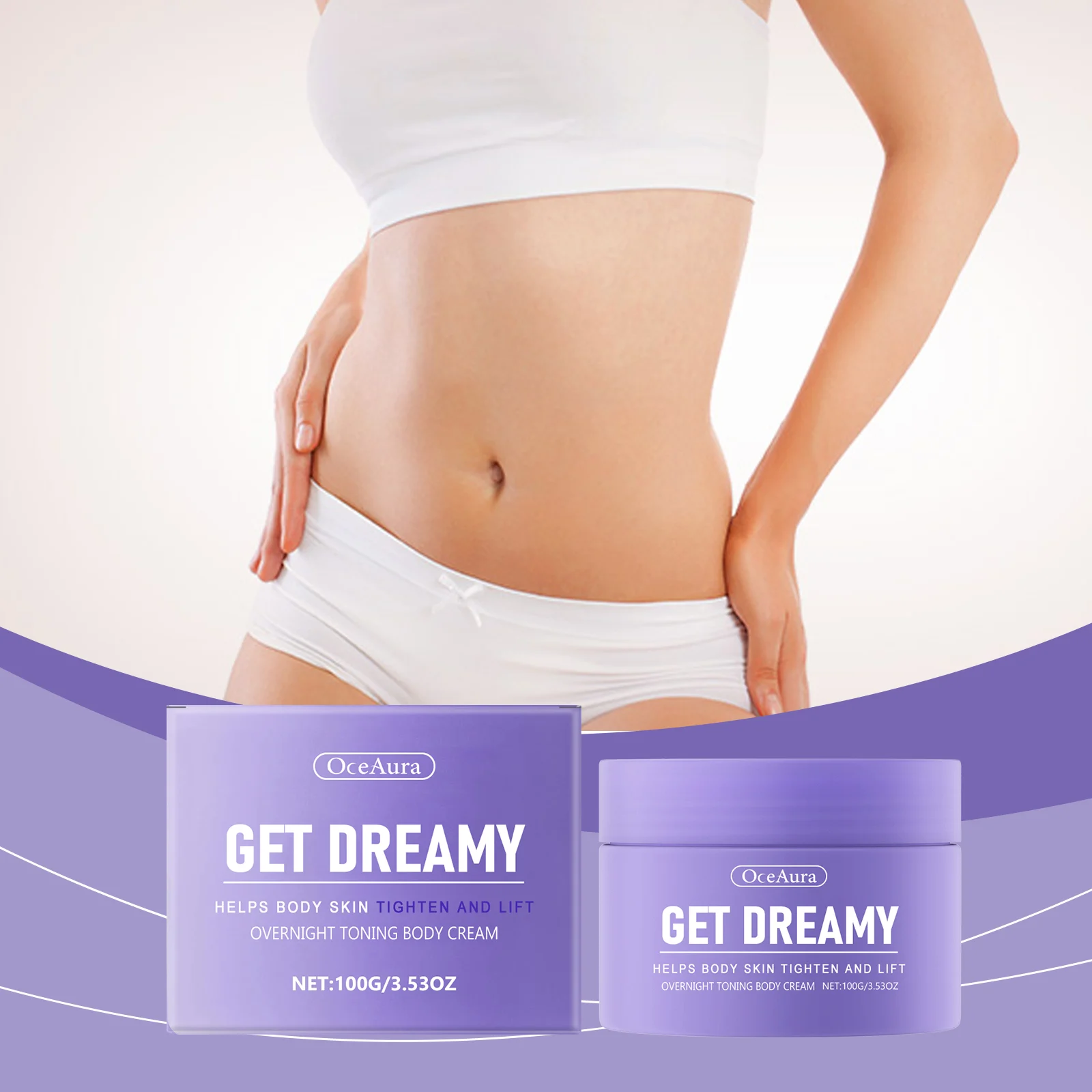 OceAura Overnight Toning Body Cream - Tightening, Firming, Moisturizing 2 overnight toning body cream cih mcdcymb9 desc 2