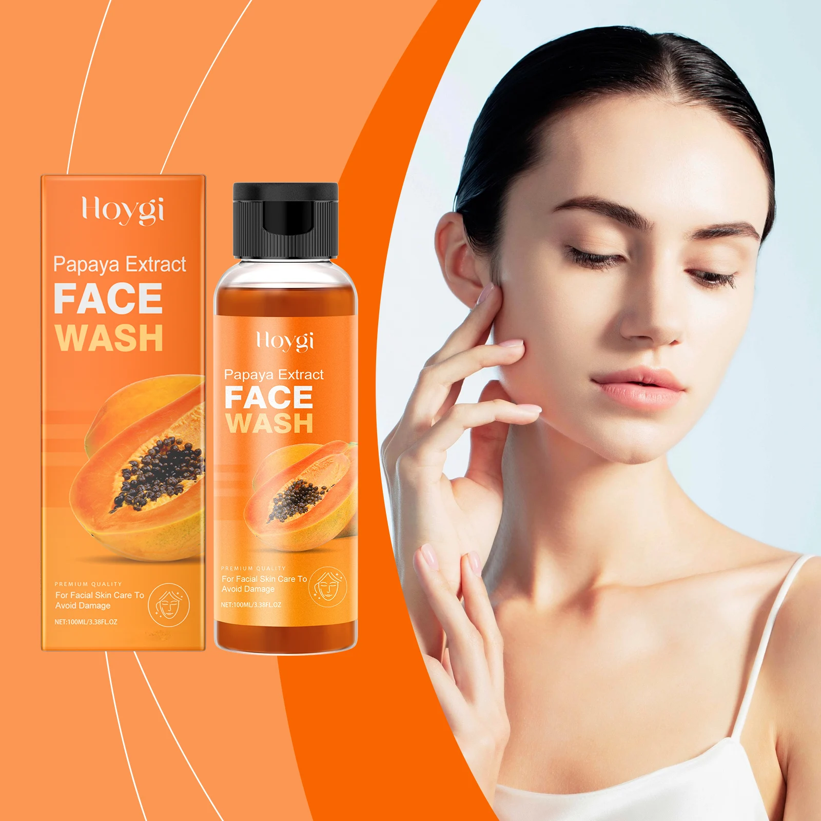 Papaya Extract Face Wash 100ml Gentle Cleansing Moisturizing Brightening Facial Cleanser 2 papaya extract face wash 100ml cih fpjeejh2 desc 2