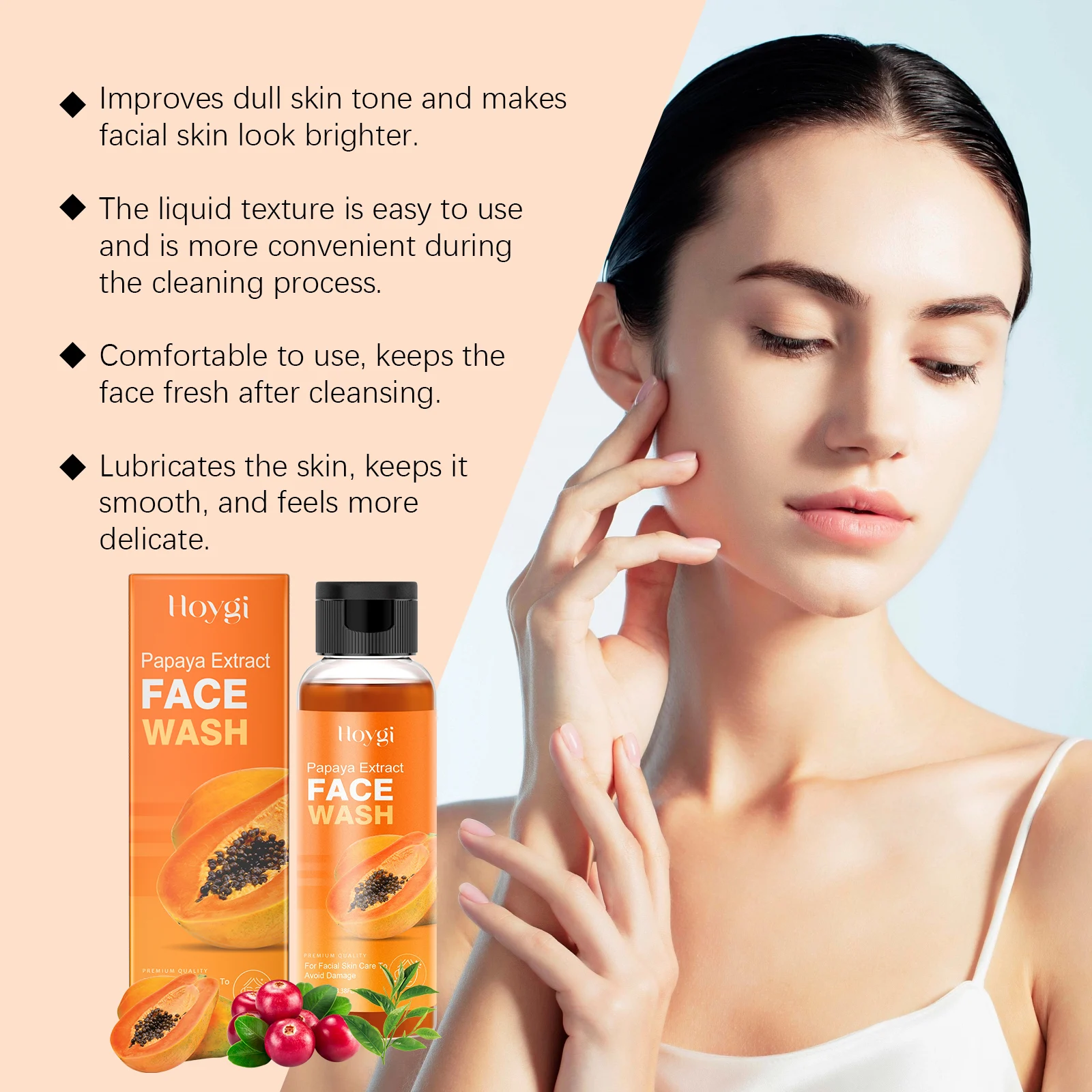 Papaya Extract Face Wash 100ml Gentle Cleansing Moisturizing Brightening Facial Cleanser 6 papaya extract face wash 100ml cih fpjeejh2 desc 6