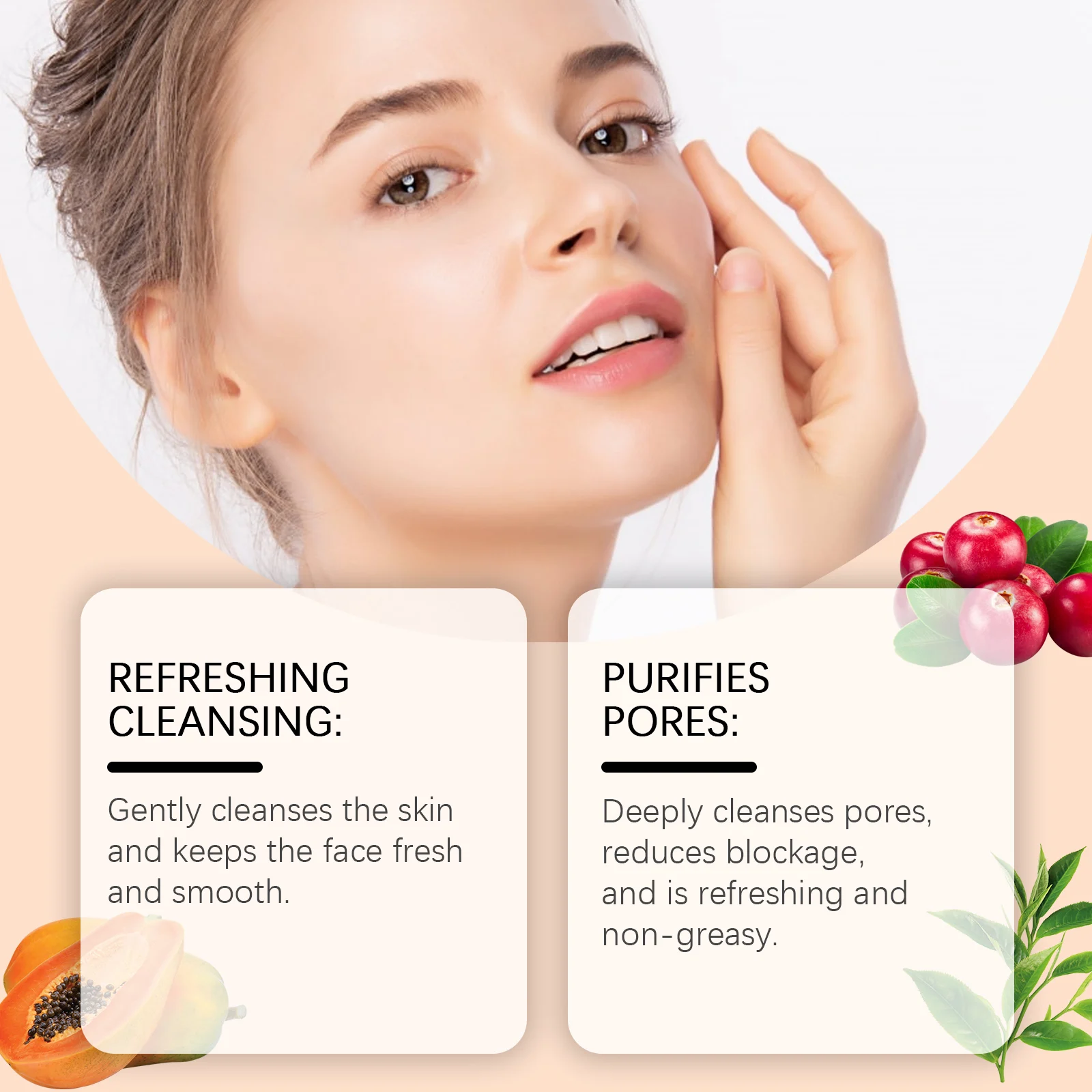 Papaya Extract Face Wash 100ml Gentle Cleansing Moisturizing Brightening Facial Cleanser 9 papaya extract face wash 100ml cih fpjeejh2 desc 9