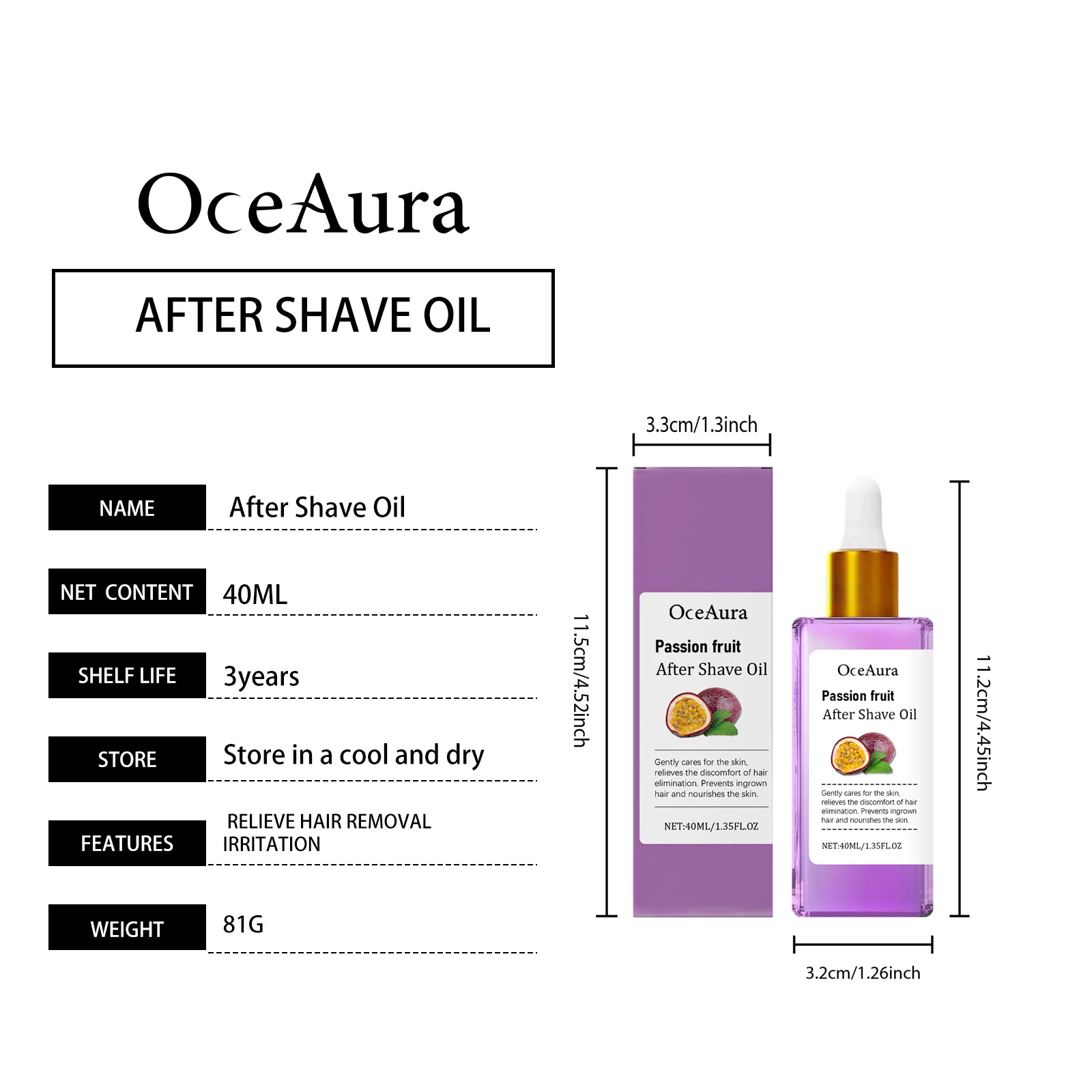 Passion Fruit After Hair Removal Oil 40ml for Soothing Skin & Preventing Ingrown Hairs 1 passion fruit after hair removal oil 40ml der r4fnn4qb desc 1