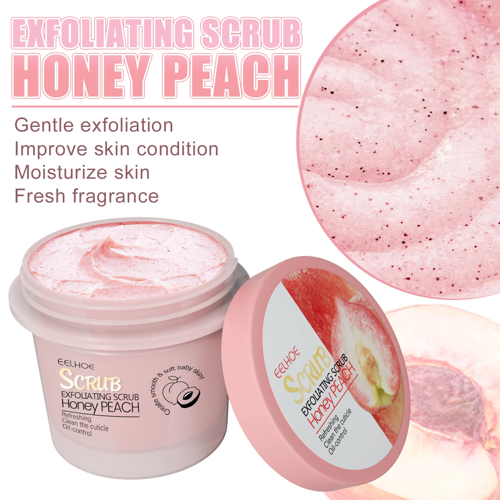 Peach Body Scrub Exfoliating & Moisturizing Gentle Skin Polish 100g 8 peach body scrub exfoliating moisturizing 100g cih 2y56unr2 desc 8