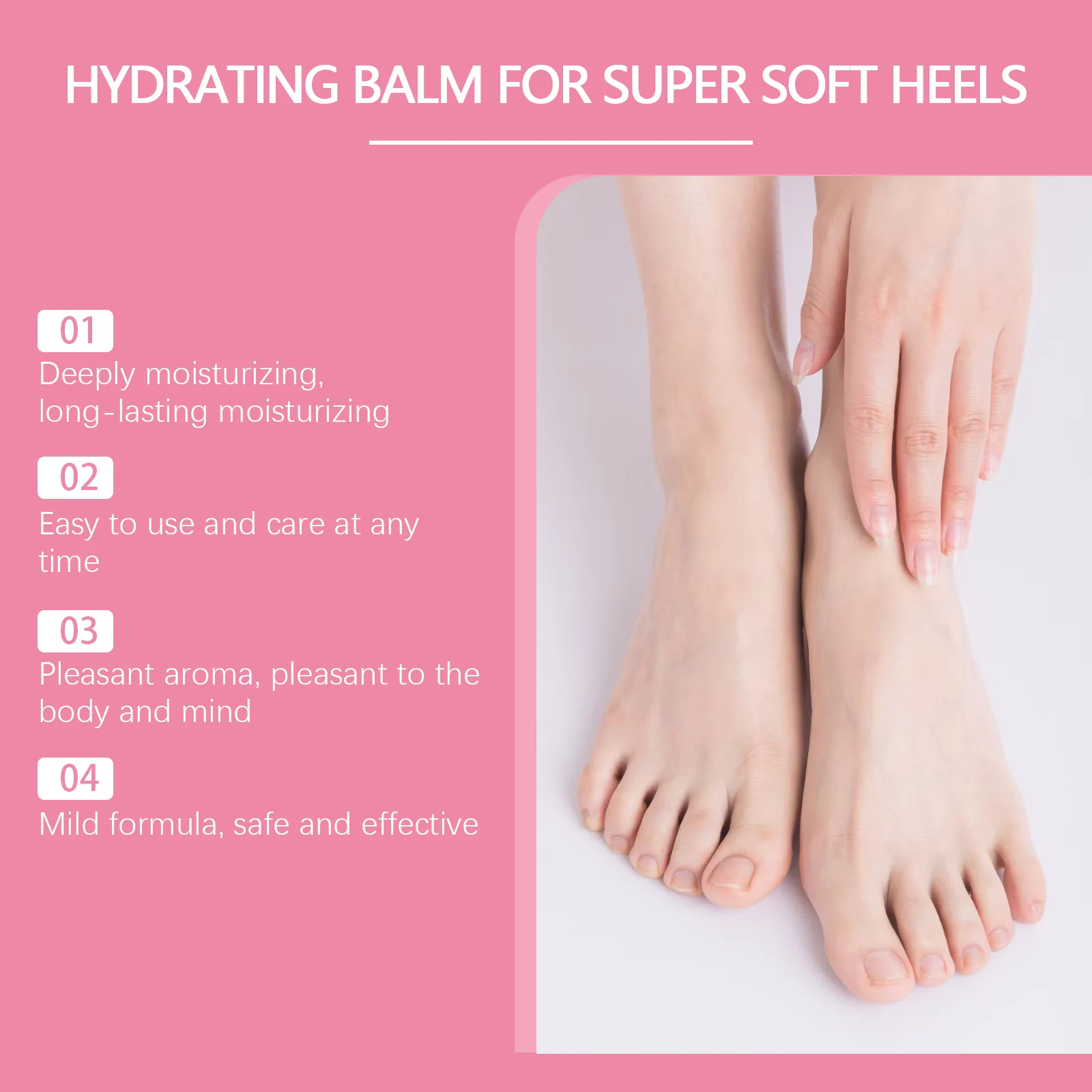 OceAura Peach Scented Hydrating Foot Balm Stick for Cracked Heels & Dry Skin 7 peach foot hydrating stick cih 4ctf73kp desc 7