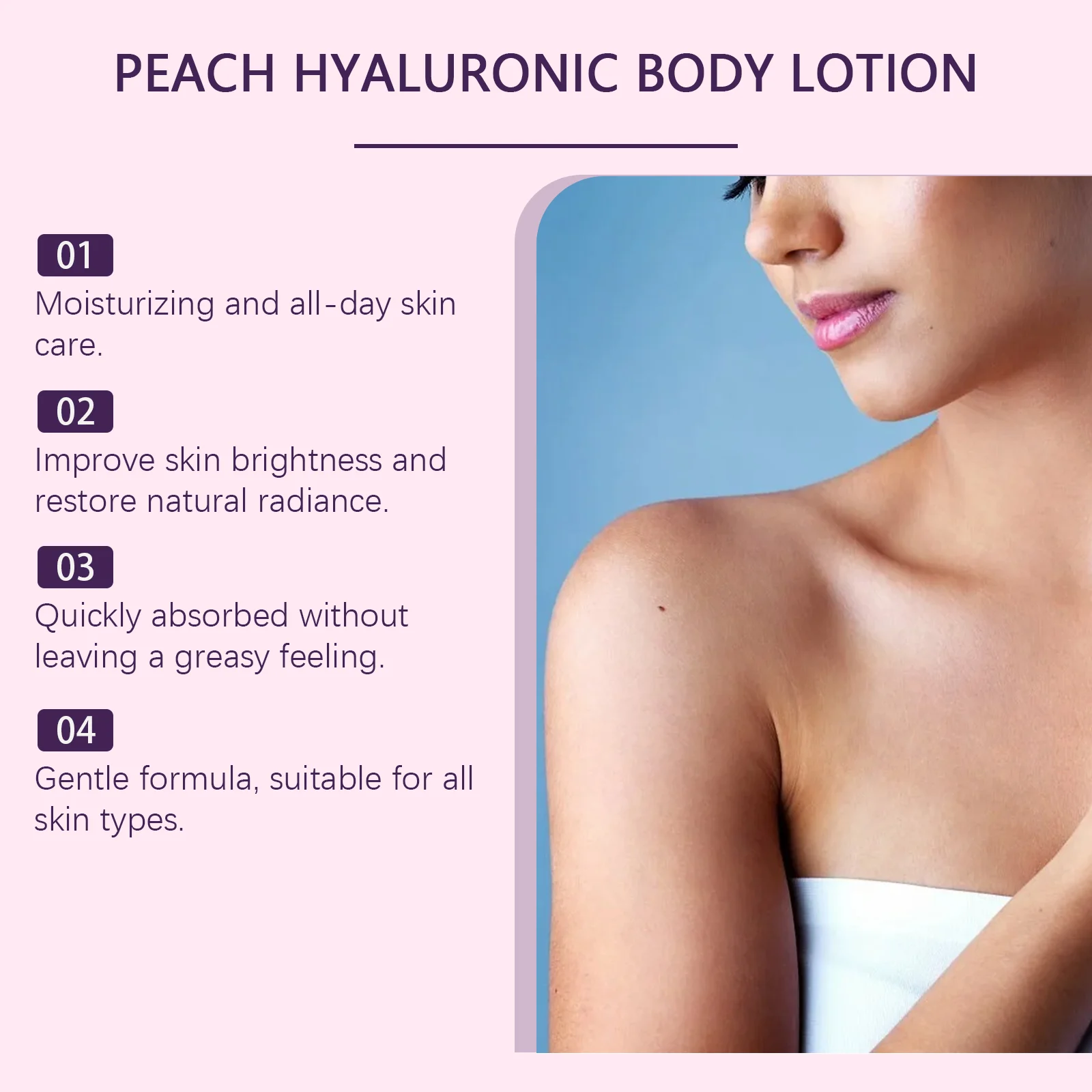 Peach Hydrating Body Lotion with Hyaluronic Acid & SPF 50 for Moisturizing, Brightening & All-Day Glow 100ml 5 peach hydrating body lotion hyaluronic acid spf 50 100ml cih k7ebqdk3 desc 5