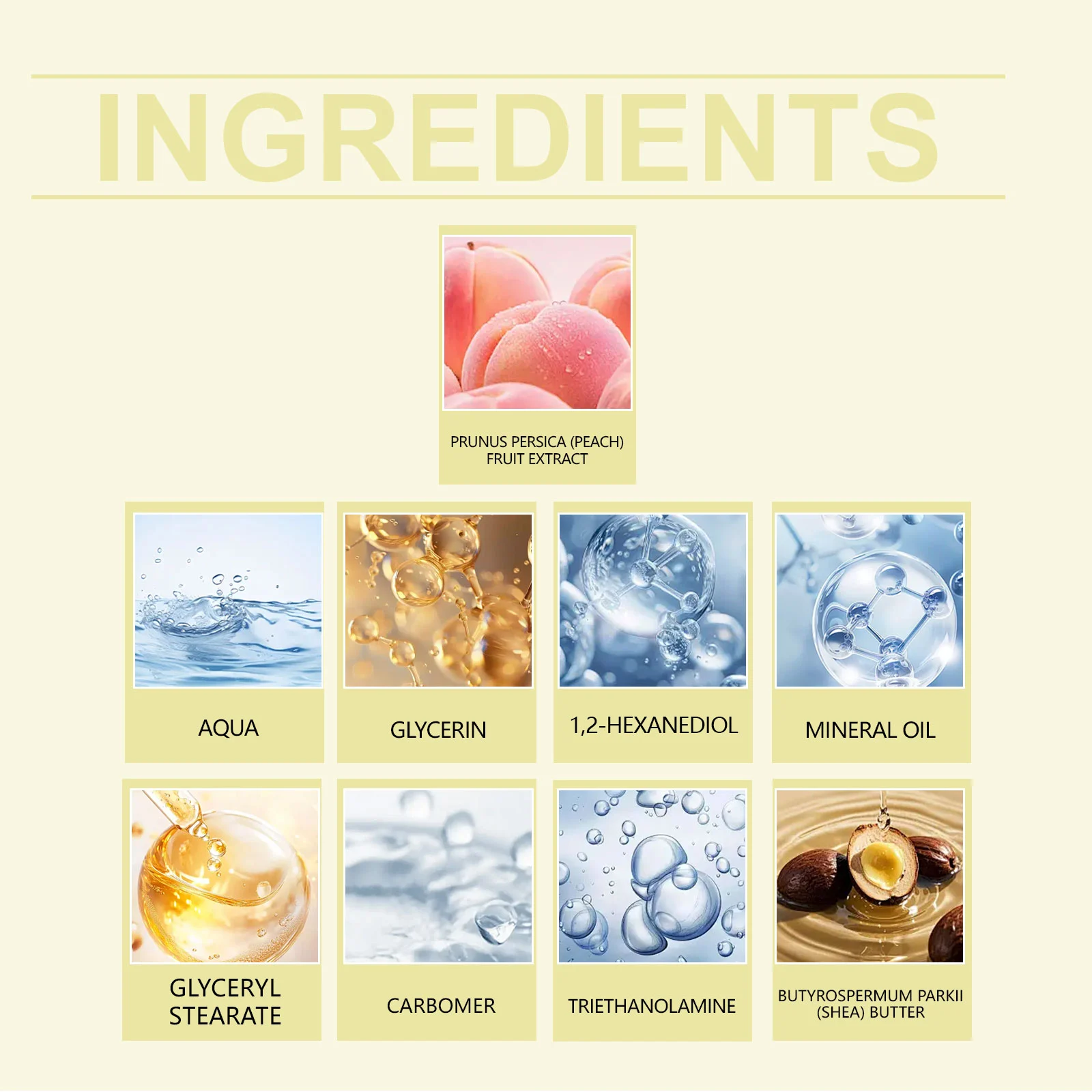 OceAura Body Butter Cream Moisturizes Hydrates Nourishes with Peach Extract Shea Butter 3 peach shea butter body cream cih fad279ww desc 3
