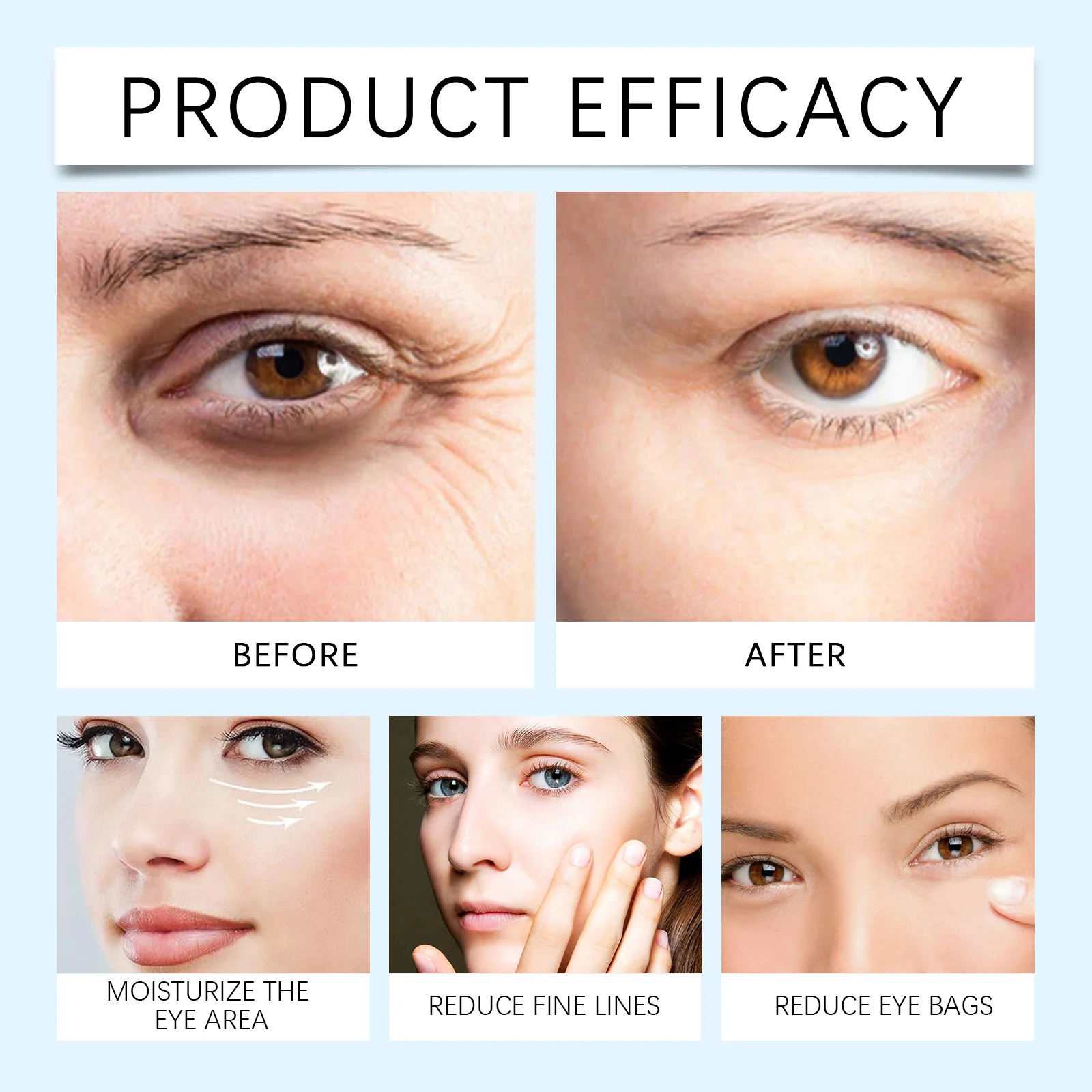 OUHOE Peptide Eye Stick Moisturizing Anti-Aging Eye Cream for Fine Lines and Wrinkles 10 peptide eye stick moisturizing cream der ekxvbf45 desc 10