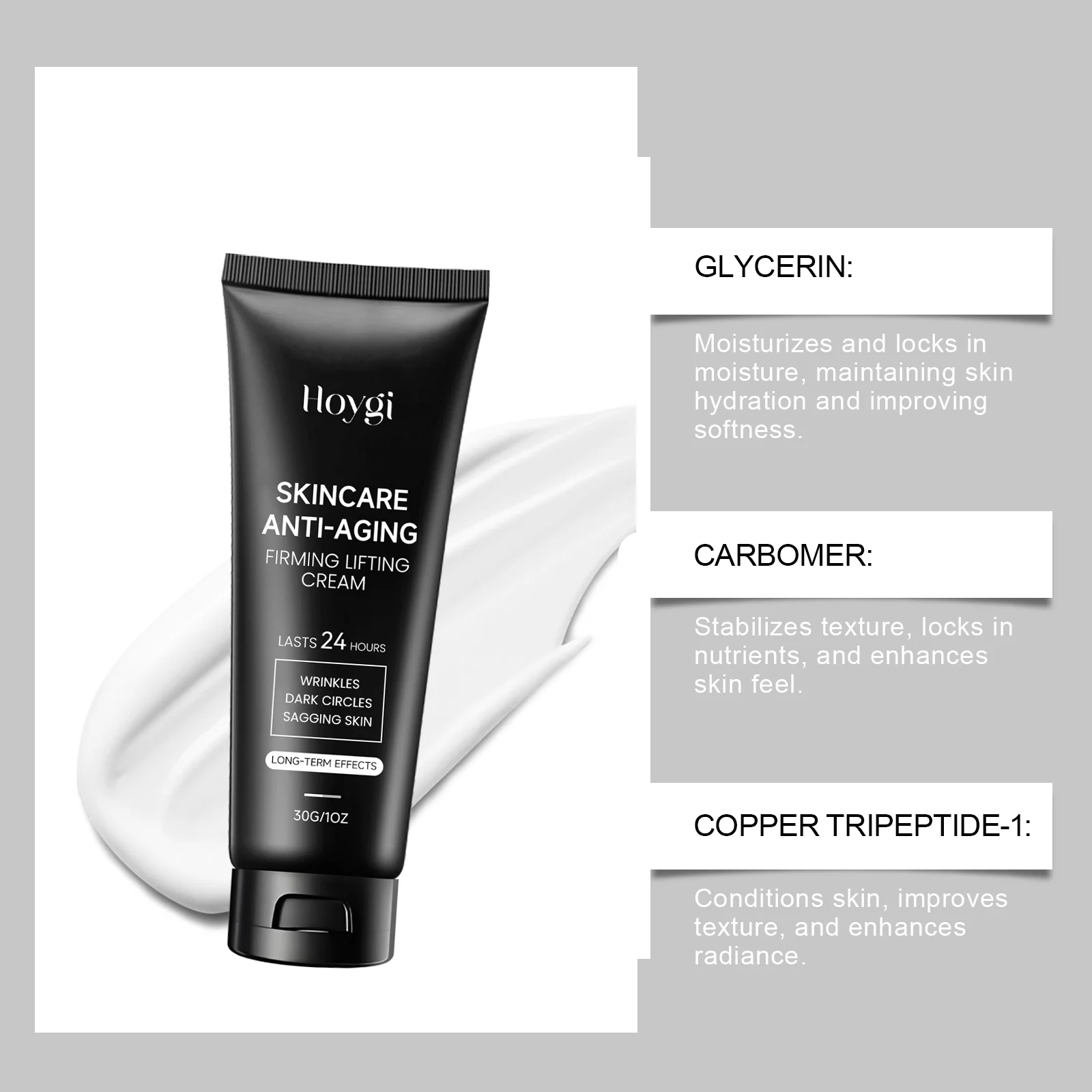 Peptide Moisturizing Cream 30g for Firmer, Brighter, and Hydrated Facial Skin 8 peptide moisturizing cream 30g cih wpyggdwr desc 8