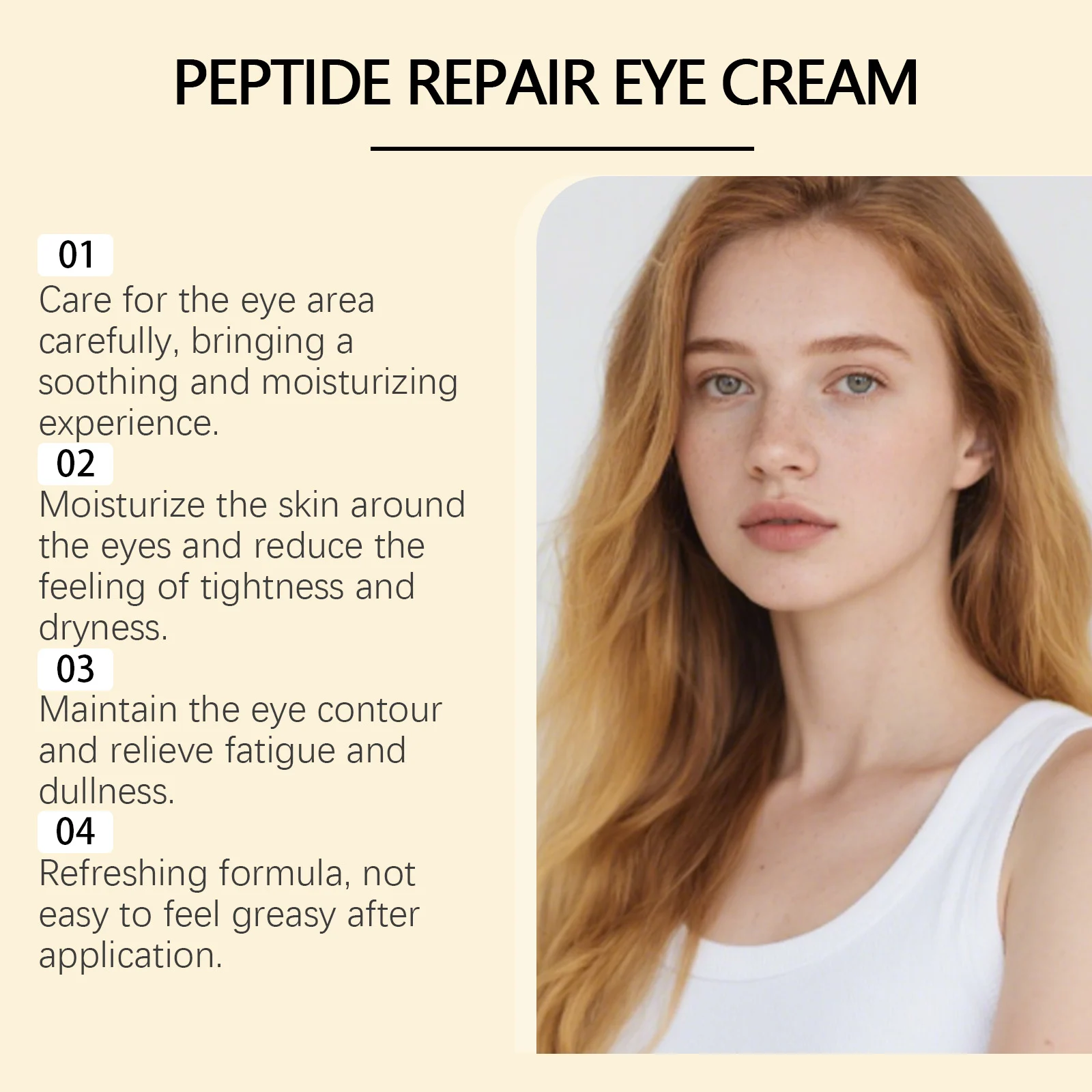 Viareline Peptide Repair Eye Cream - Tightening, Wrinkle Resistant & Brightening 10 peptide repair eye cream der p6sp6g45 desc 10