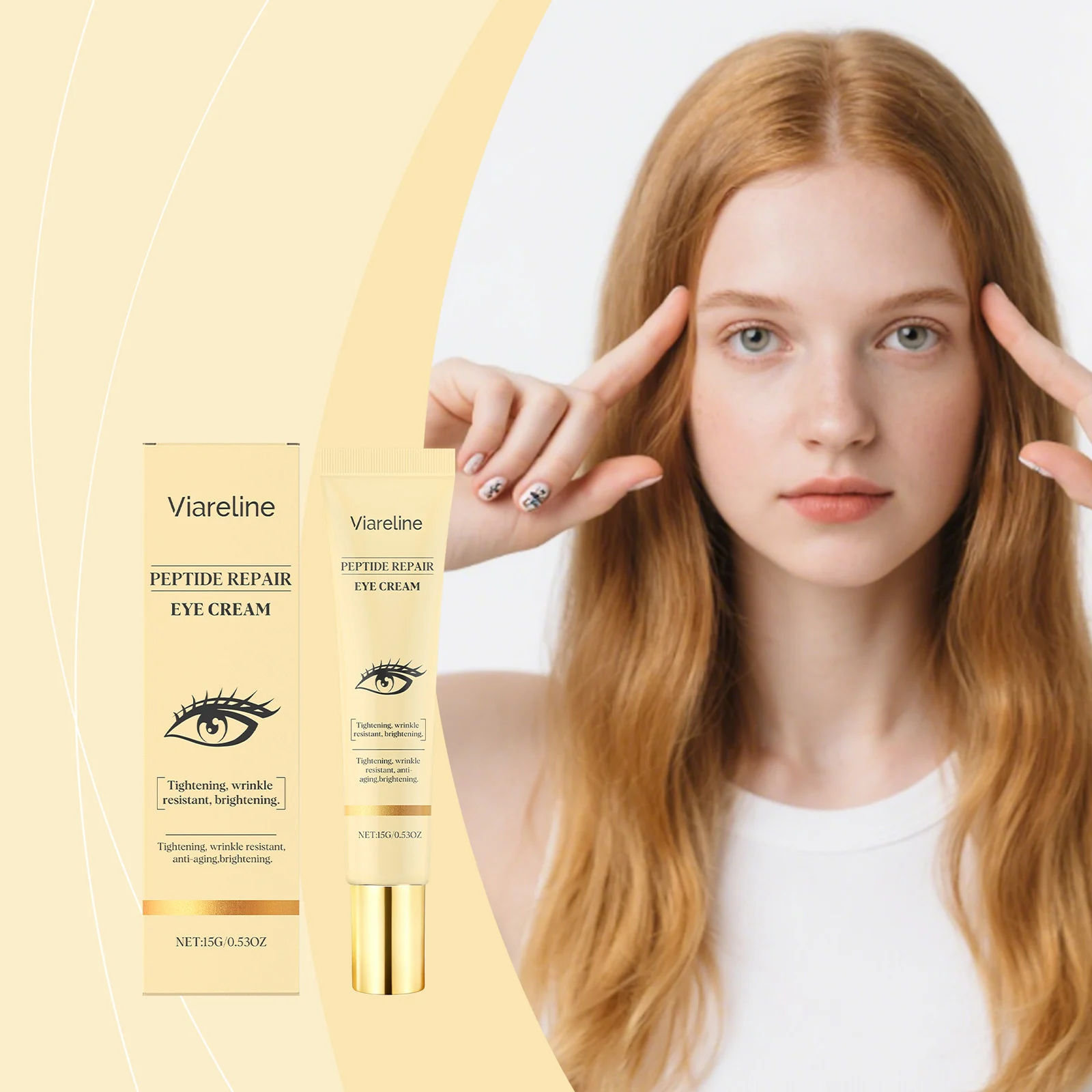 Viareline Peptide Repair Eye Cream - Tightening, Wrinkle Resistant & Brightening 2 peptide repair eye cream der p6sp6g45 desc 2