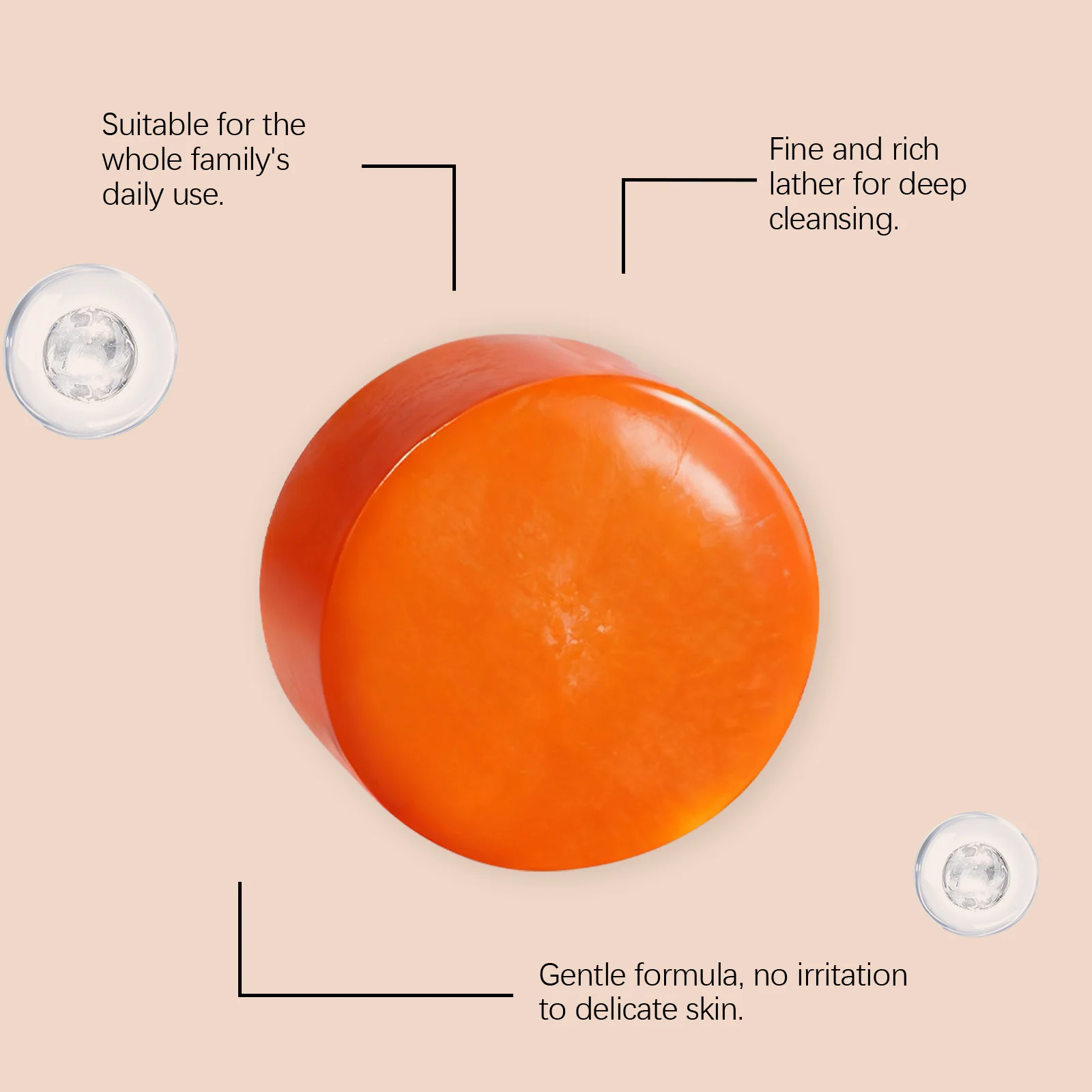 OceAura Persimmon Moisturizing Cleansing Soap Bar, Handcrafted for Face & Body, Hydrating & Gentle 6 persimmon moisturizing soap der nxbbjwpj desc 6