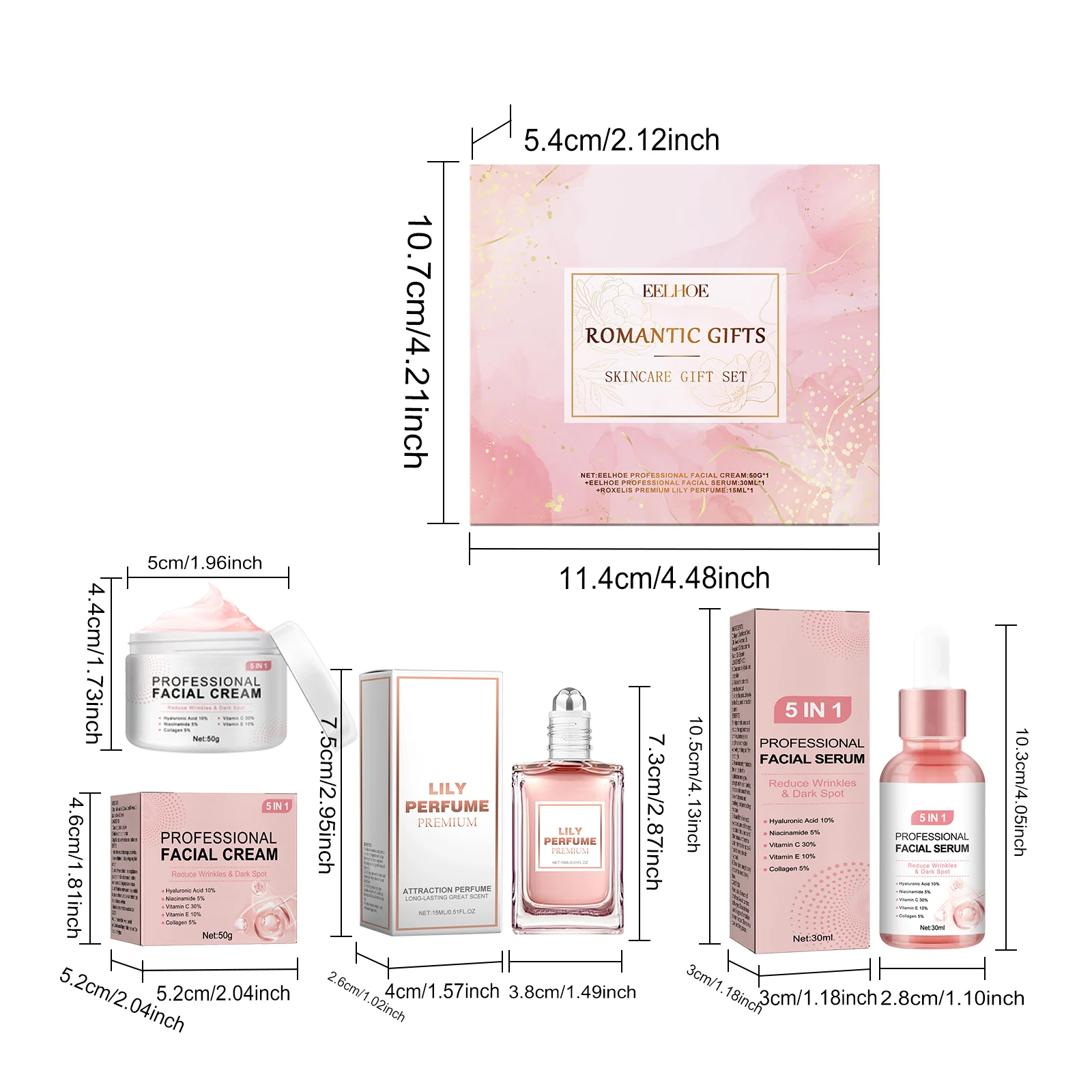 Skincare Gift Set Pink Romance Skincare Gift Box with Serum Cream Perfume 1 pink romance skincare gift set serum cream perfume cih pwy9wfn9 desc 1
