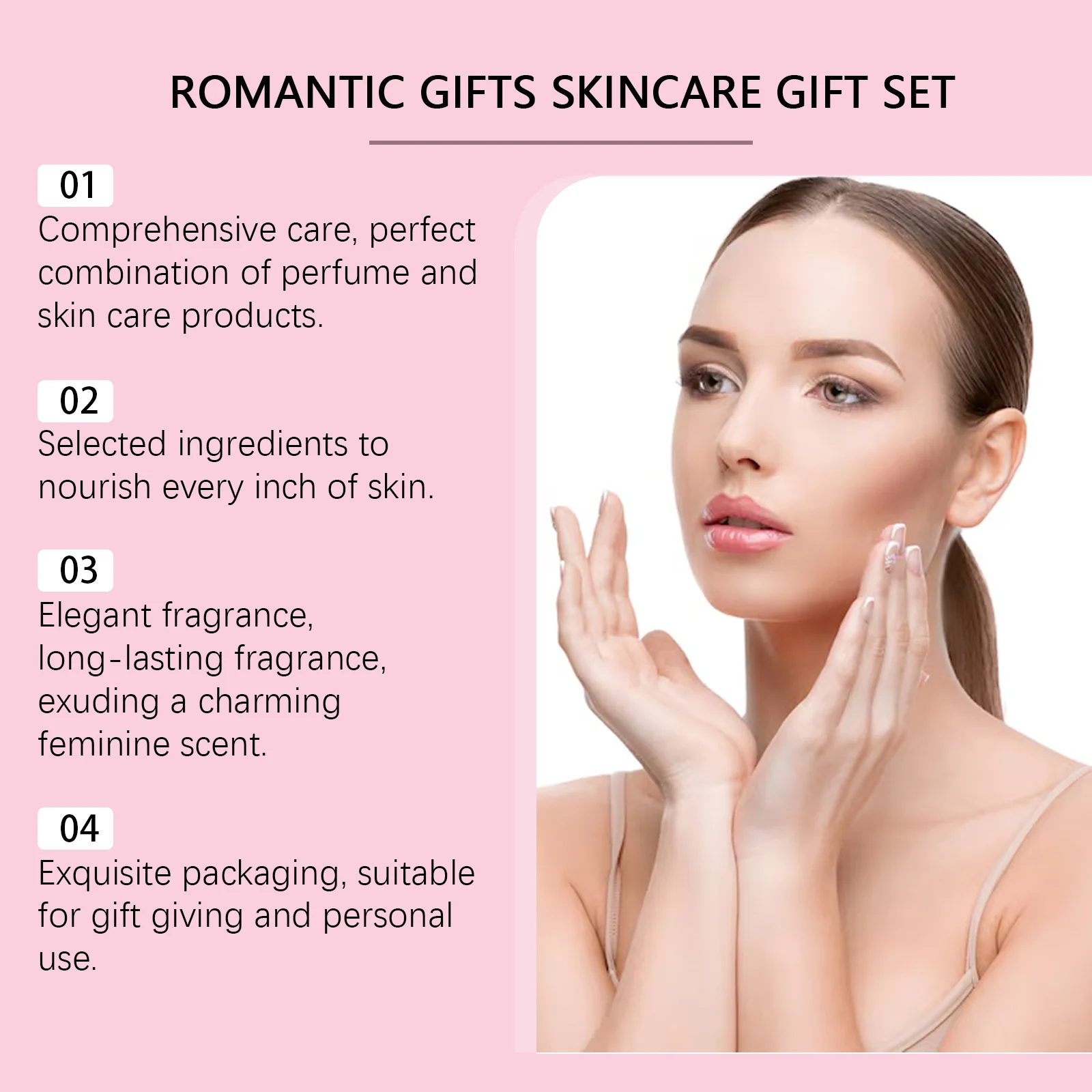 Skincare Gift Set Pink Romance Skincare Gift Box with Serum Cream Perfume 7 pink romance skincare gift set serum cream perfume cih pwy9wfn9 desc 7