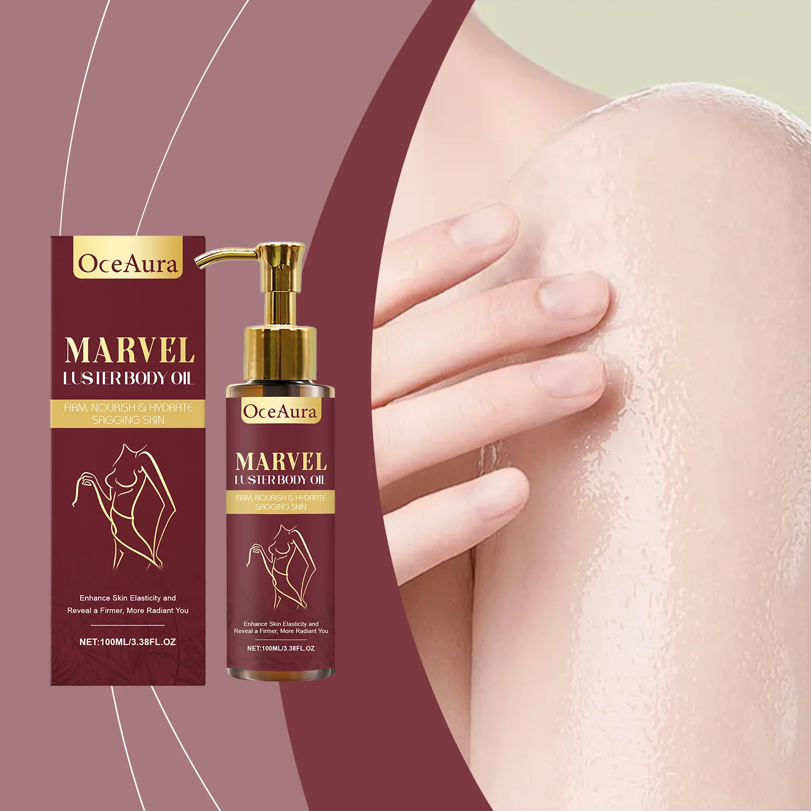 Plant Moisturizing Body Oil for Dry Skin, Lightweight Hydration for Smooth & Radiant Skin, 100ml 2 plant moisturizing body oil 100ml cih ejygnb76 desc 2
