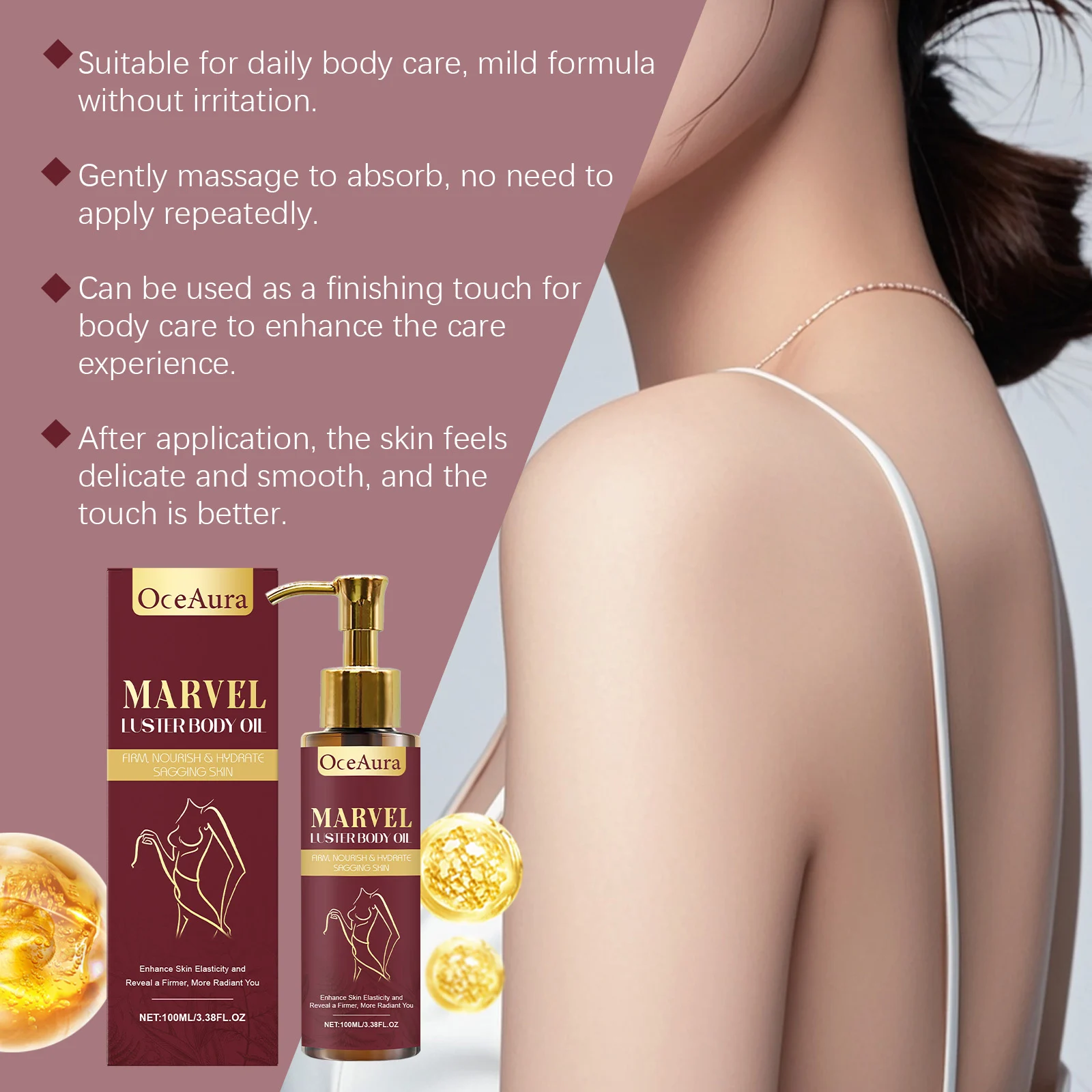 Plant Moisturizing Body Oil for Dry Skin, Lightweight Hydration for Smooth & Radiant Skin, 100ml 9 plant moisturizing body oil 100ml cih ejygnb76 desc 9