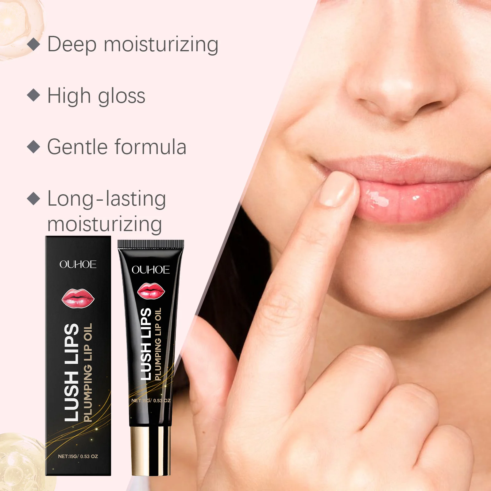 Plumping Lip Oil Deeply Moisturizes Nourishes Lips Reduces Fine Lines Non-Sticky High Gloss 6 plumping lip oil deeply moisturizes nourishes lips der ufcgbkfw desc 6