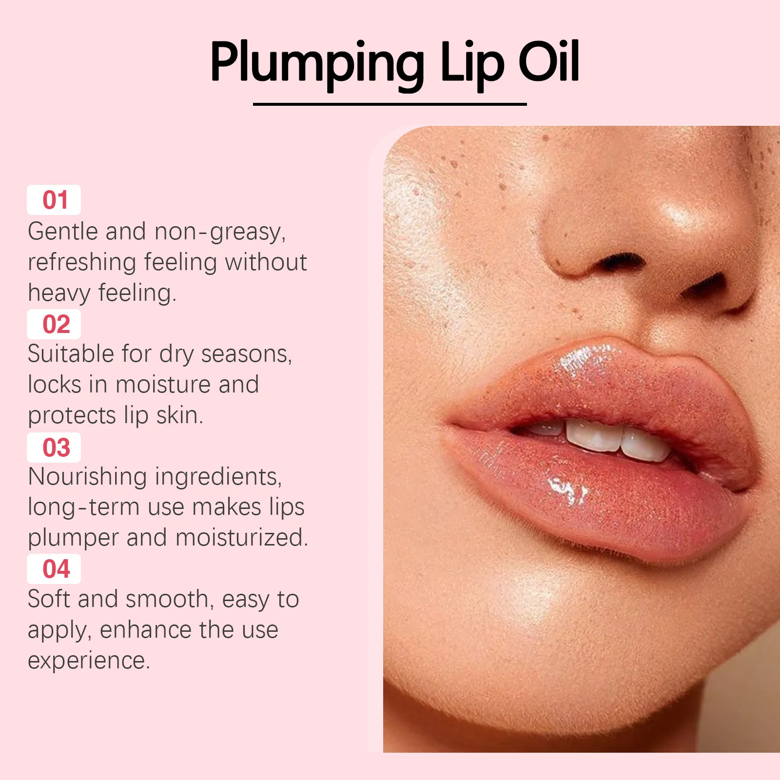 Plumping Lip Oil Deeply Moisturizes Nourishes Lips Reduces Fine Lines Non-Sticky High Gloss 8 plumping lip oil deeply moisturizes nourishes lips der ufcgbkfw desc 8